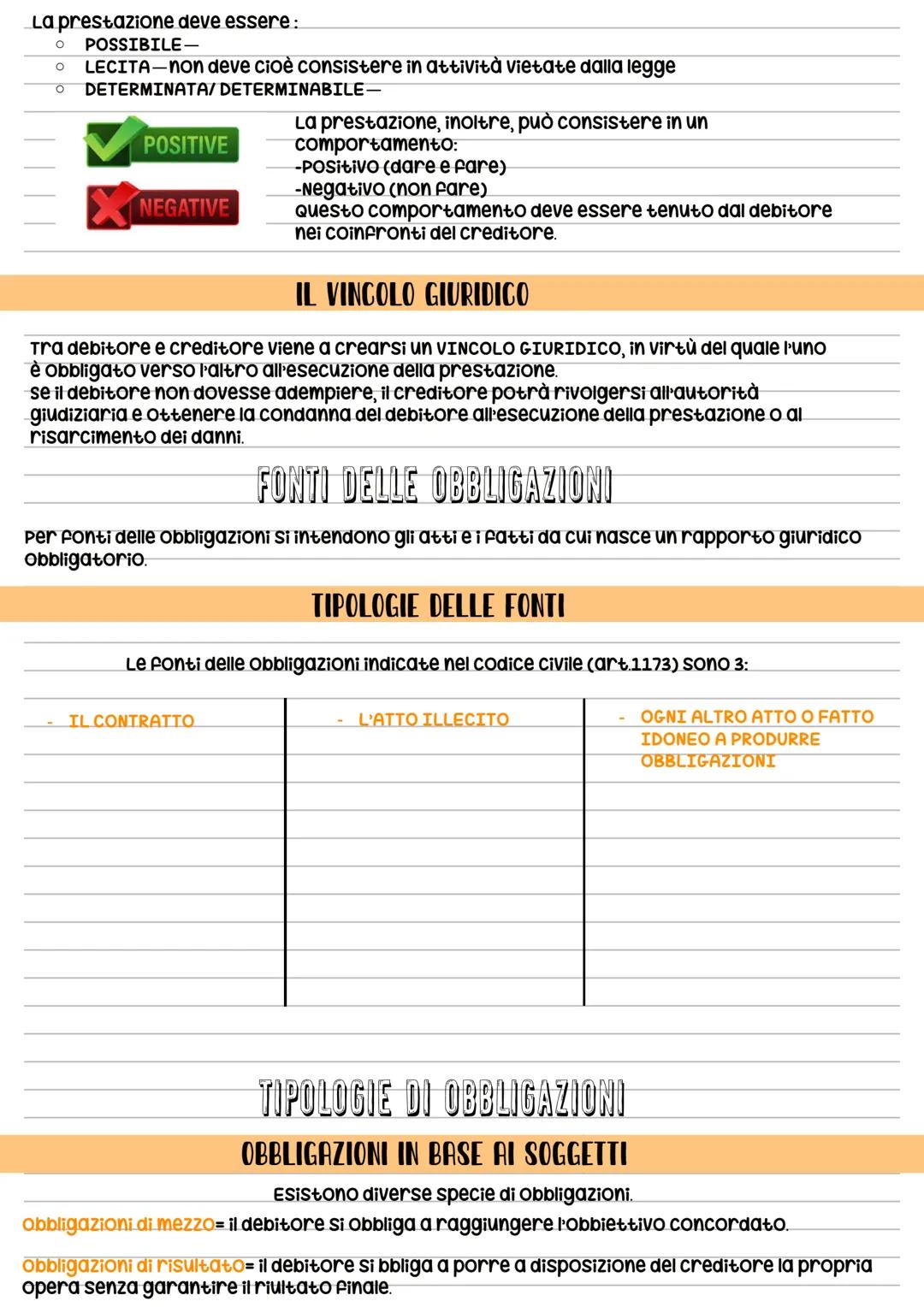# Le obbligazioni
L'obbligazione è un rapporto giuridico in base al quale un soggetto (debitore) deve tenere
un determinato comportamento c