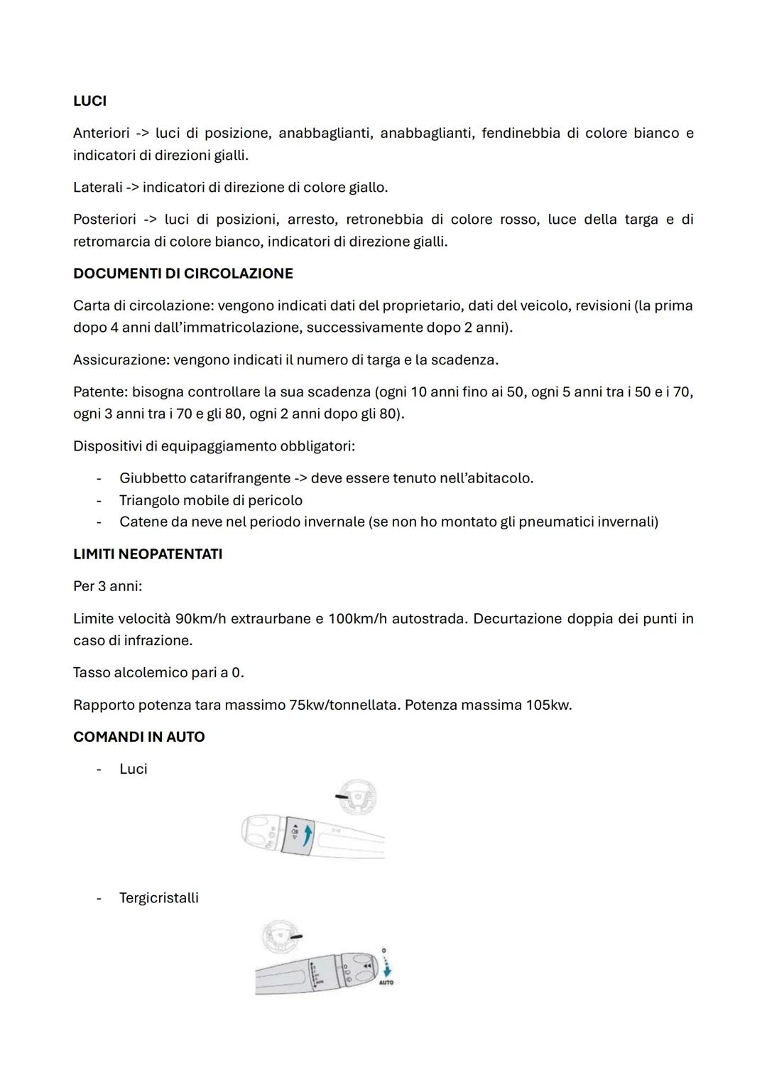 # REGOLAZIONE
LESAME DI GUIDA PATENTE B - PRATICO
SEDILE:
- In altezza: occhi a metà parabrezza;
- In lunghezza: bisogna riuscire a preme