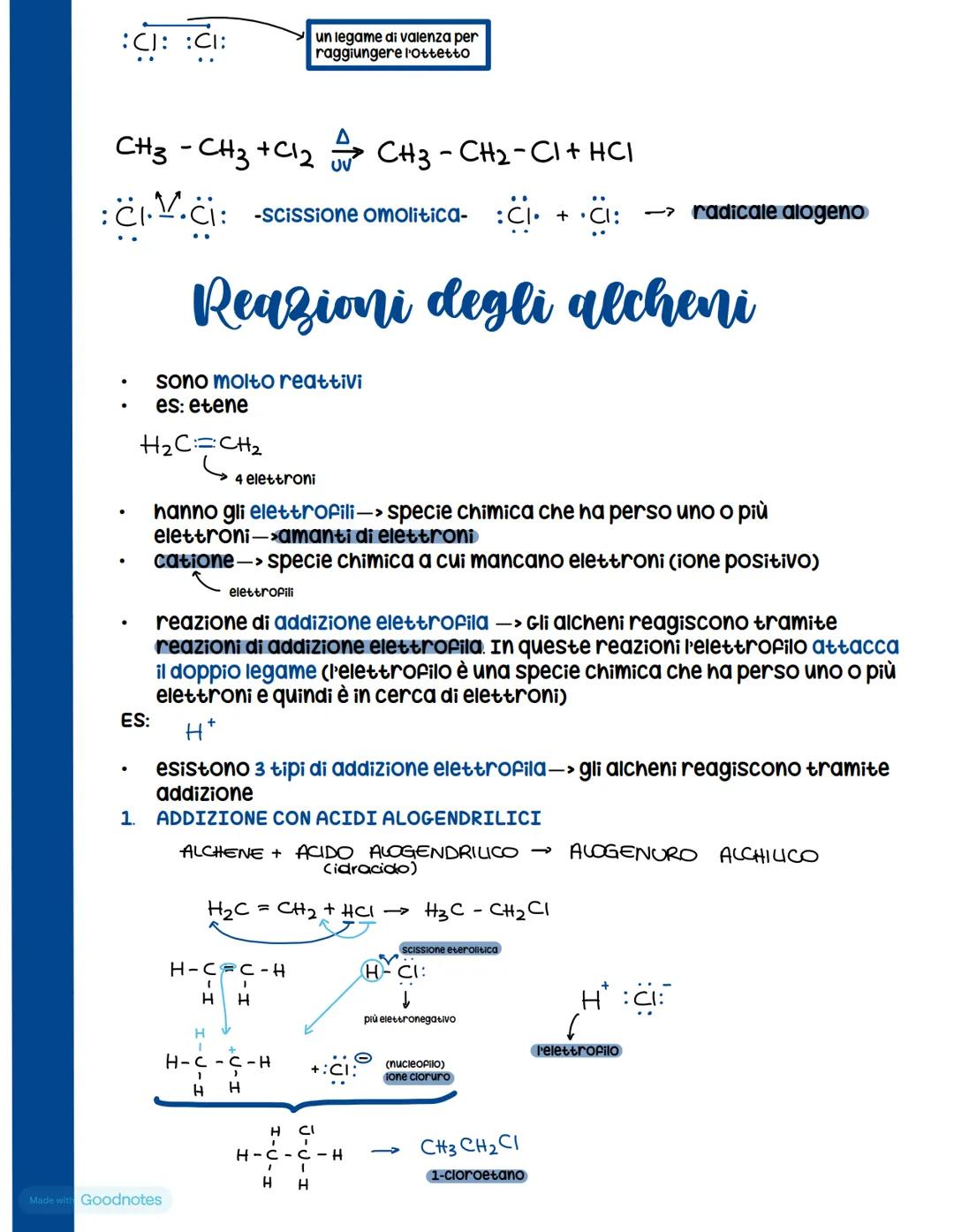 # Reazioni degli alcani
1. Combustione
* reazione di ossido riduzione -> permette di produrre calore tramite il
trasferimento degli e
