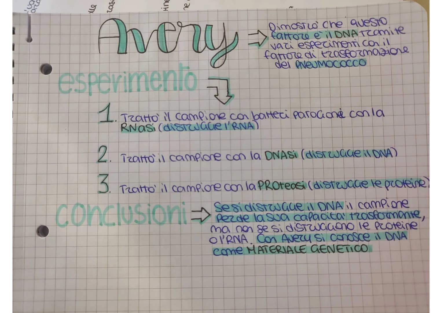 # Avery
Dimostro che questo fattore è il DNA tramite vari esperimenti con il fattore di trasformazione del PNEUMOCOCCO
## esperimento
1. Tr