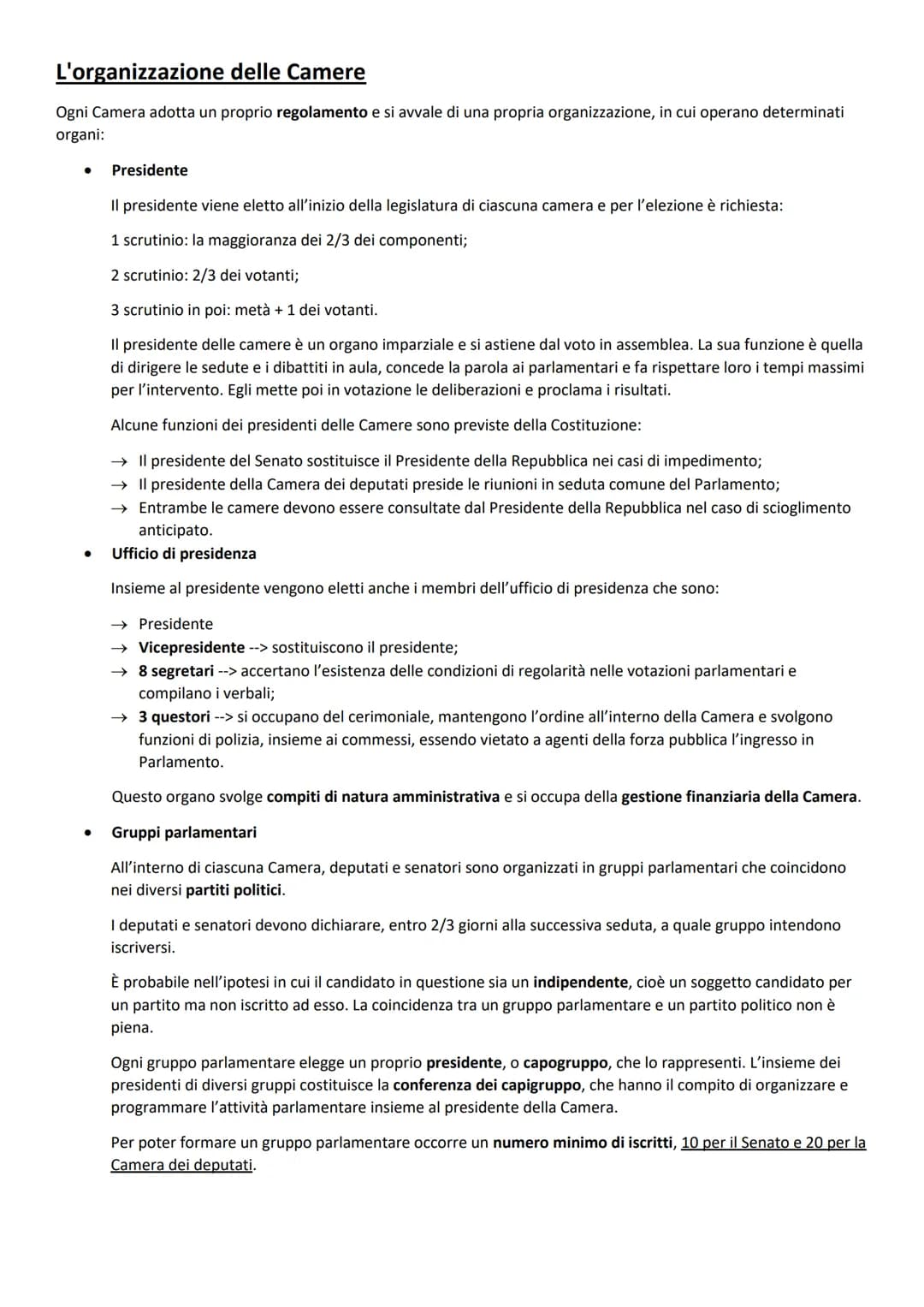 # IL PARLAMENTO
È l'organo costituzionale titolare del potere legislativo
È composto da 2 camere:
- Camera dei deputati --> 400 membri, sed