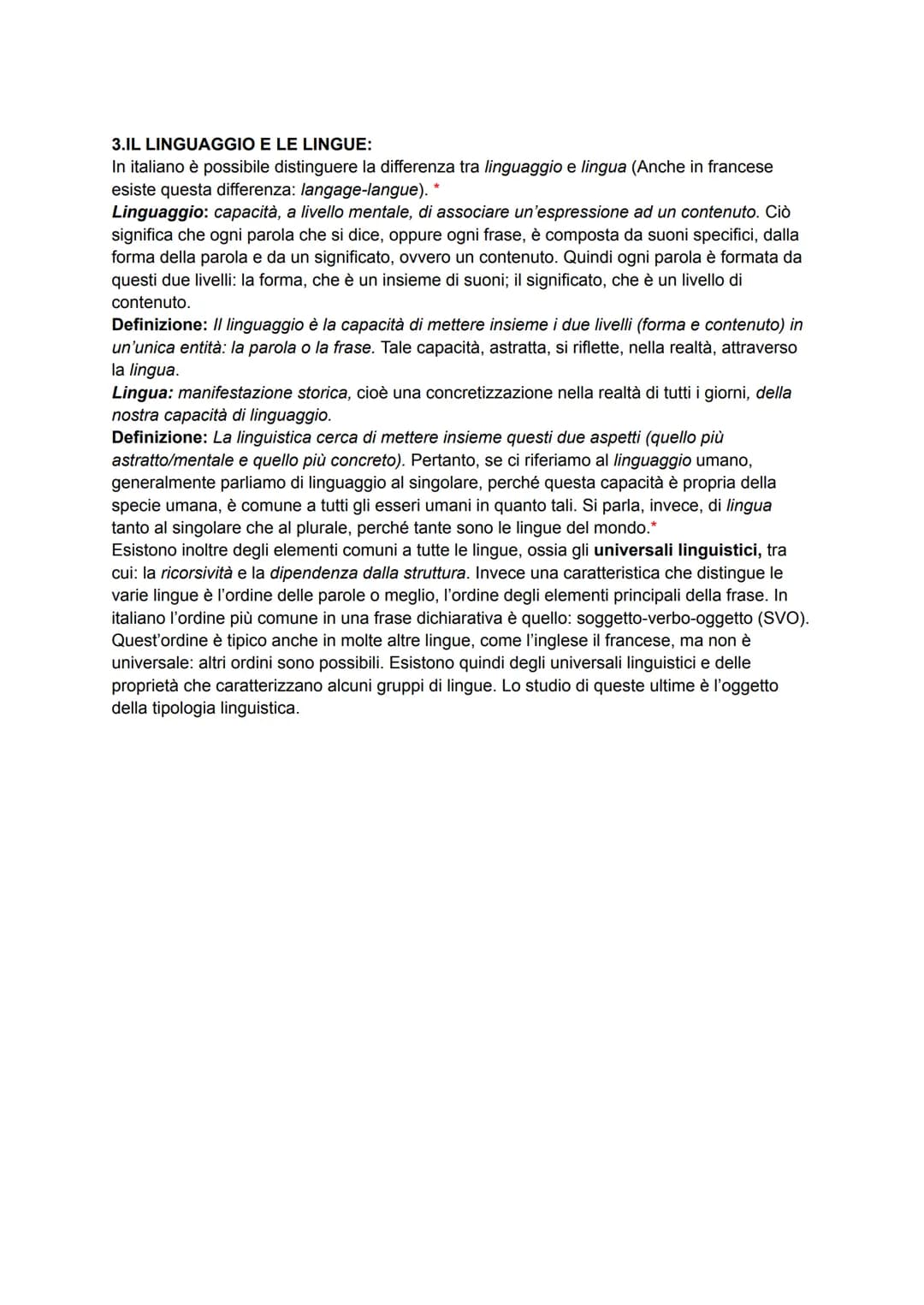 # CAPITOLO 1
## 1.LA LINGUISTICA, IL LINGUAGGIO E I LINGUAGGI:
La linguistica è una disciplina descrittiva o più precisamente lo studio sci