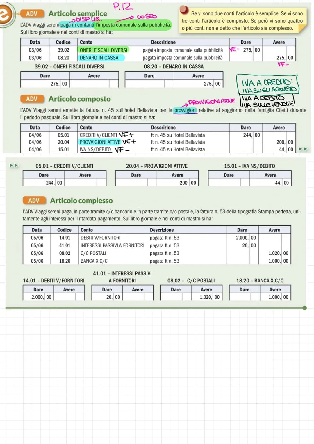 <h2>Regole principali</h2>
<p>In questa lezione ci concentreremo sulle operazioni di gestione, dando particolare attenzione alle variazioni