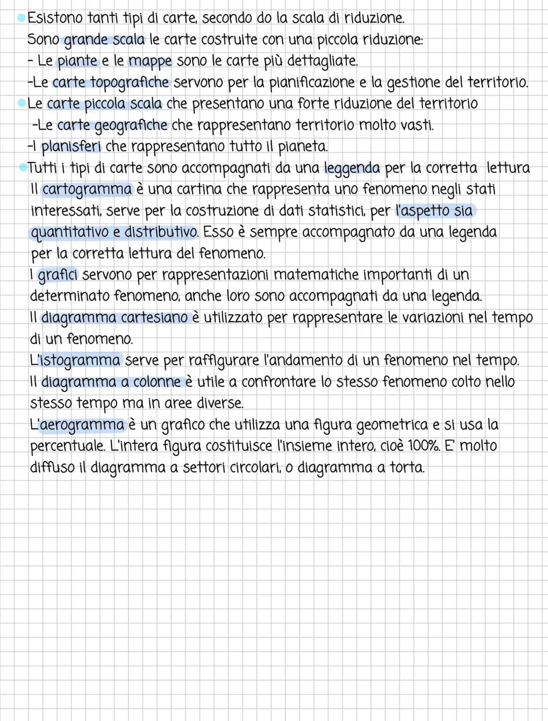Esistono tanti tipi di carte, secondo do la scala di riduzione.
Sono grande scala le carte costruite con una piccola riduzione:
- Le piante