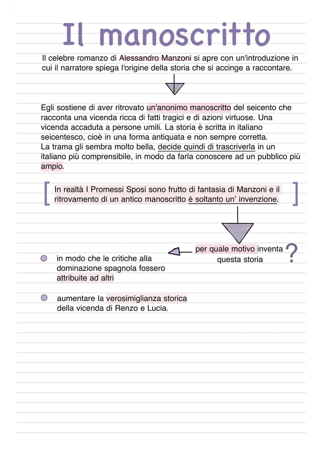 # Il manoscritto
Il celebre romanzo di Alessandro Manzoni si apre con un'introduzione in
cui il narratore spiega l'origine della storia che