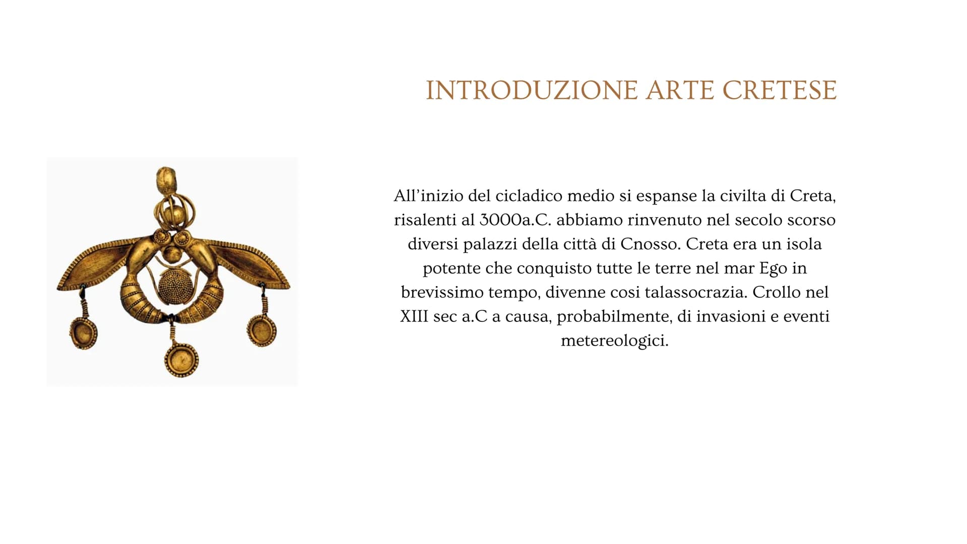 Arte cicladica, cretese
e micenea # Arte cicladica - introduzione
Quest'arte si diffuse nelle isole Cicladi, nel Mar Egeo, nel periodo neol