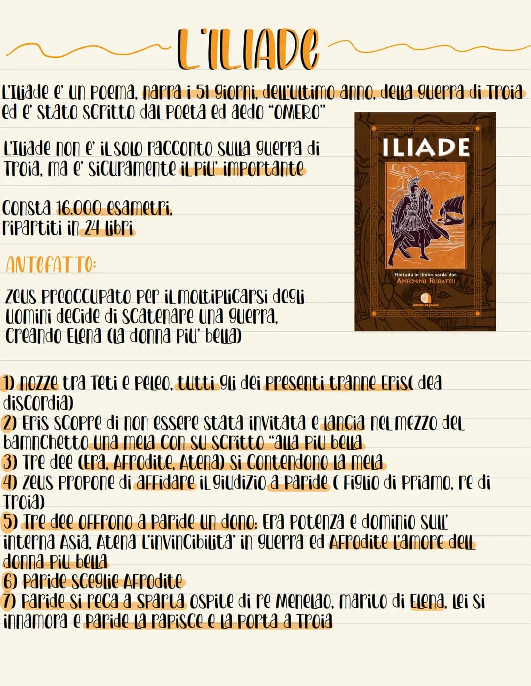 # L'ILIADE
L'Iliade e' un poema, narra i 51 giorni, dew'ultimo anno, deua guerra di Troia ed e' stato scritto dal poeta ed aedo "OMERO"
L'Il