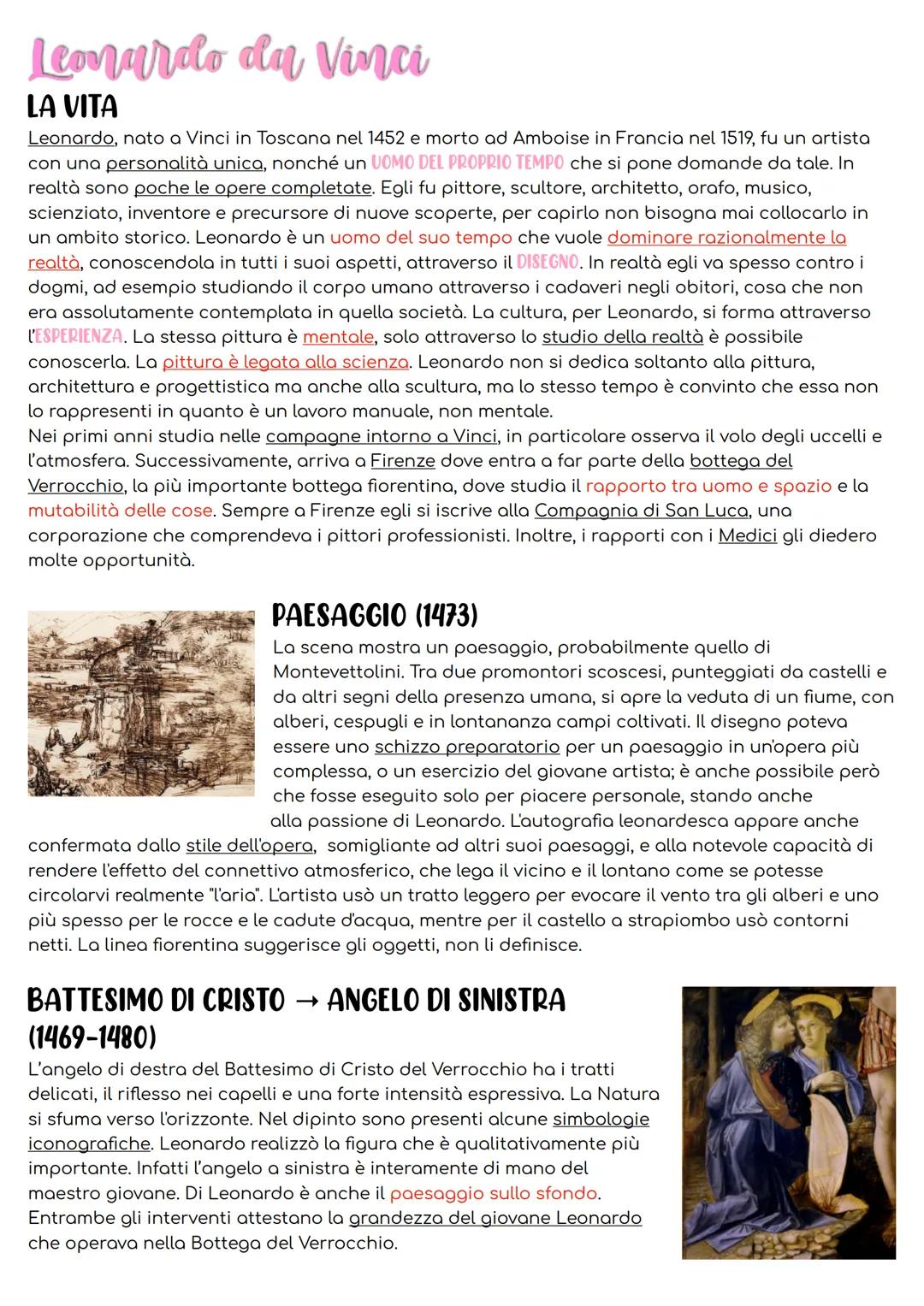 # Leonardo da Vinci
LA VITA
Leonardo, nato a Vinci in Toscana nel 1452 e morto ad Amboise in Francia nel 1519, fu un artista
con una person