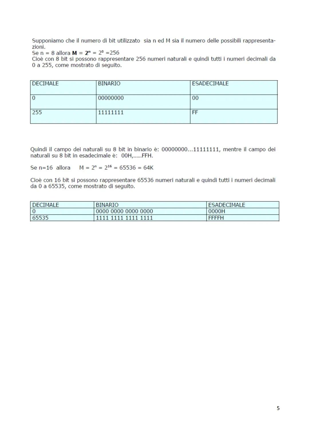 Conversione di un numero da binario a decimale
Esercizio 1.
Convertire in decimale il seguente numero binario: (11100011)2
Soluzione:
Il s