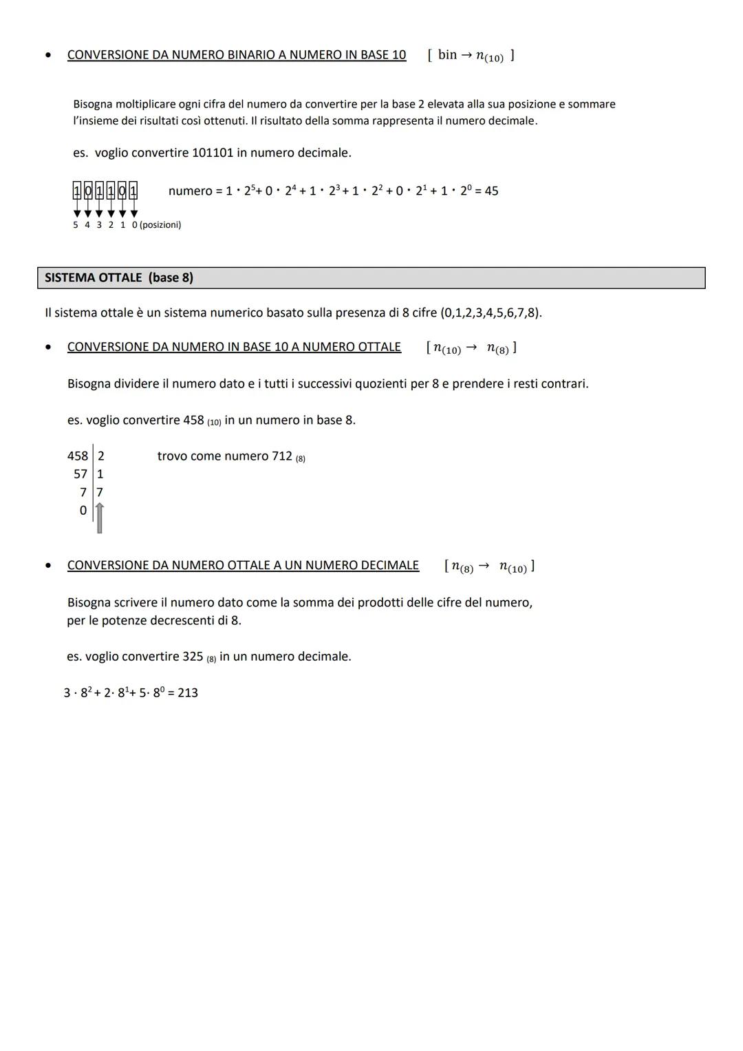 SISTEMI DI NUMERAZIONE 1010
1010
Un sistema di numerazione è un insieme di simboli, detti cifre, e di regole per combinarli, per mezzo del q