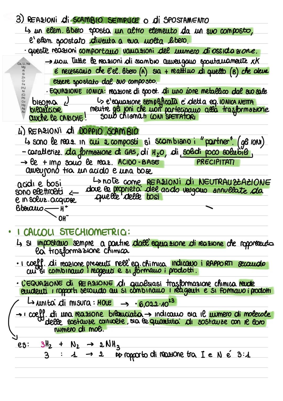 # Chimica
• LE REAZIONI CHIMICHE:
↳ sono trasformazioni che comportavo una variazione della composizione
chimica delle sostause originarie,