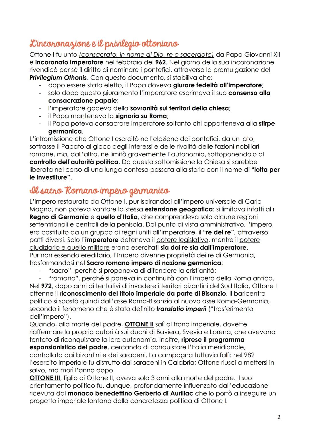 poteri universali e istituzioni in Italia
(X-XII secolo)
1. Il sacro Romano impero germanico
Con l'abdicazione di Carlo il Grosso ebbe inizi