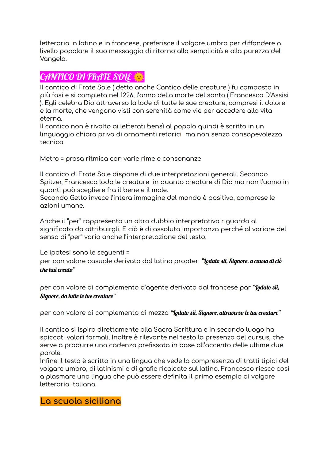 NASCITA DELLE LINGUE VOLGARI / POEMA CAVALLERESCO / LIRICA PROVENZALE/
POESIA RELIGIOSA DEL 200 / LA SCUOLA SICILIANA / LIRICA TOSCANA / IL