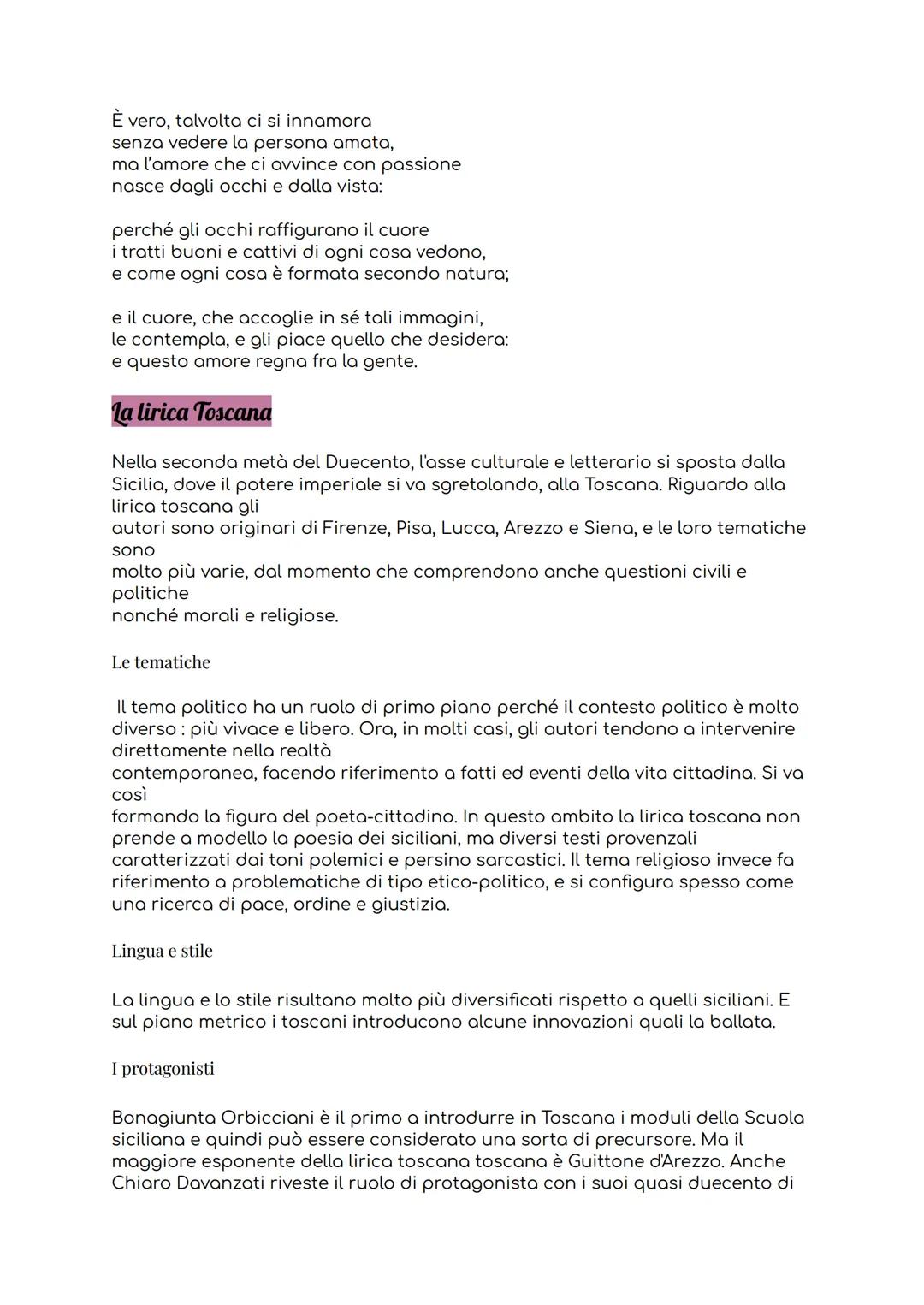 NASCITA DELLE LINGUE VOLGARI / POEMA CAVALLERESCO / LIRICA PROVENZALE/
POESIA RELIGIOSA DEL 200 / LA SCUOLA SICILIANA / LIRICA TOSCANA / IL