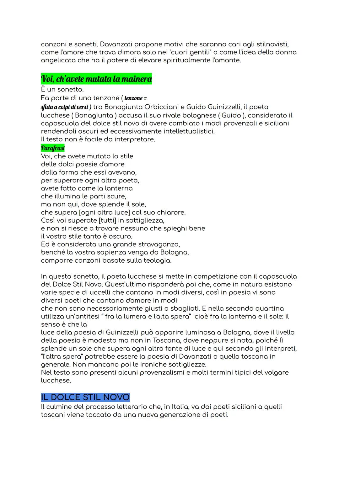 NASCITA DELLE LINGUE VOLGARI / POEMA CAVALLERESCO / LIRICA PROVENZALE/
POESIA RELIGIOSA DEL 200 / LA SCUOLA SICILIANA / LIRICA TOSCANA / IL