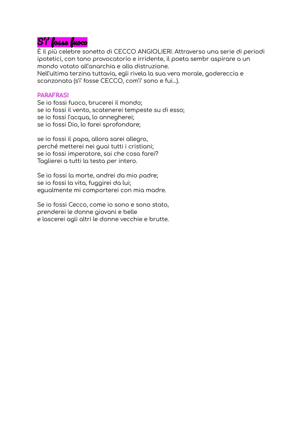 NASCITA DELLE LINGUE VOLGARI / POEMA CAVALLERESCO / LIRICA PROVENZALE/
POESIA RELIGIOSA DEL 200 / LA SCUOLA SICILIANA / LIRICA TOSCANA / IL