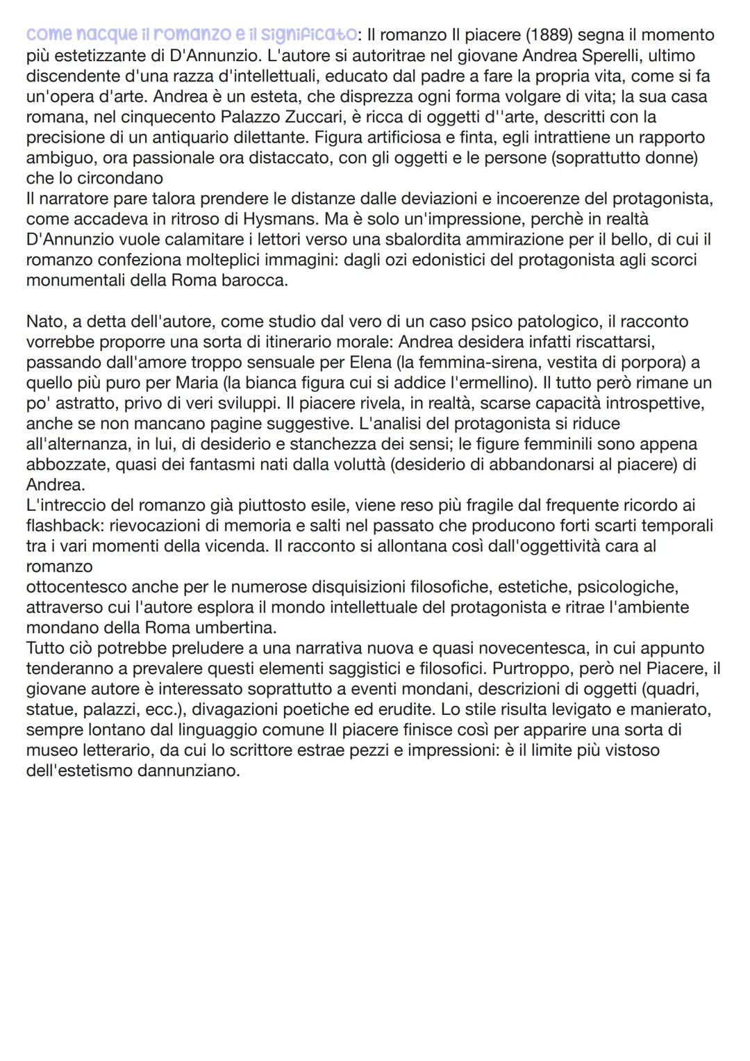 IL PIACERE
Opera emblematica non solo per la
produzione romanzesca
di D'Annunzio ma anche per tutto il
Decadentismo italiano, Il Piacere vie