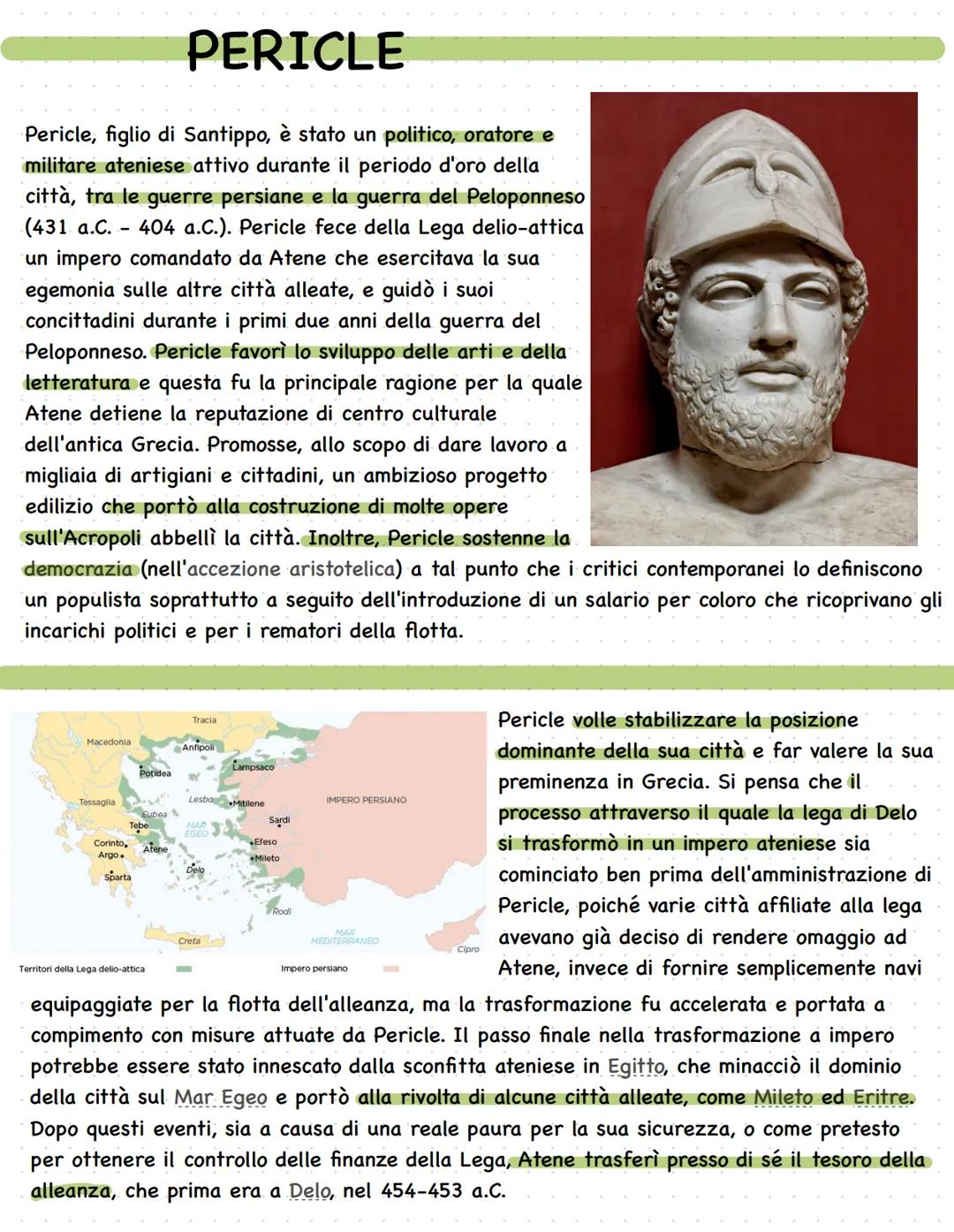 # PERICLE
Pericle, figlio di Santippo, รจ stato un politico, oratore e
militare ateniese attivo durante il periodo d'oro della
cittร , tra le