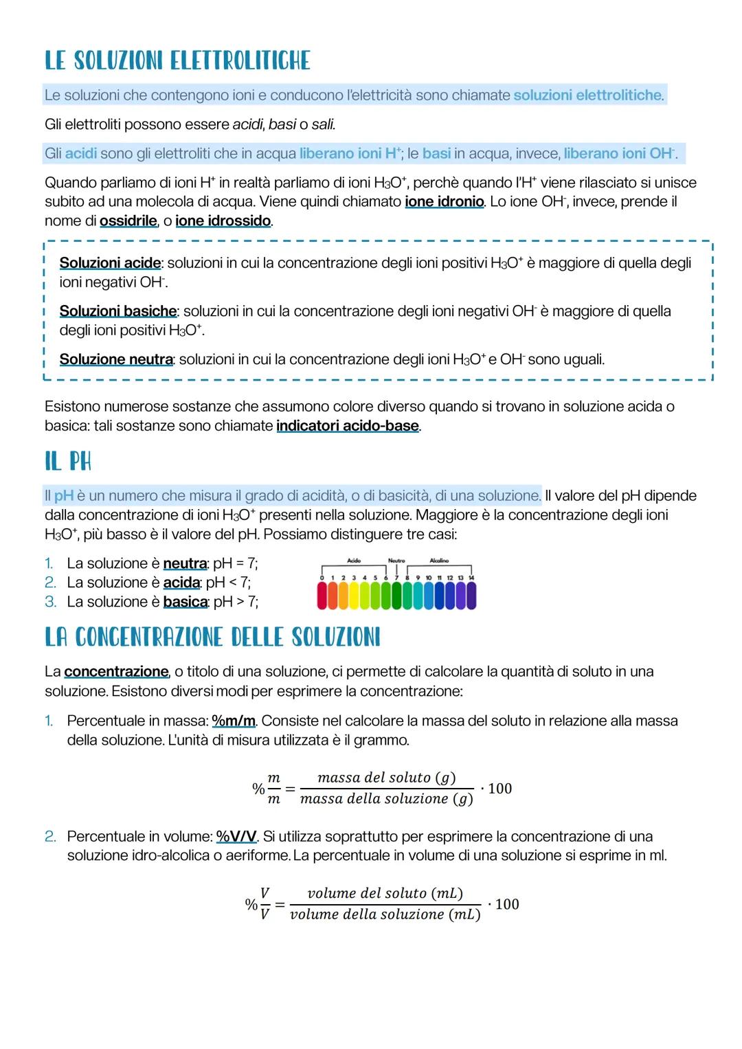 Le proprieta delle soluzioni
PERCHÉ LE SOSTANZE SI SCIOLGONO?
Le soluzioni sono miscugli omogenei e possono essere solide, liquide o gassose