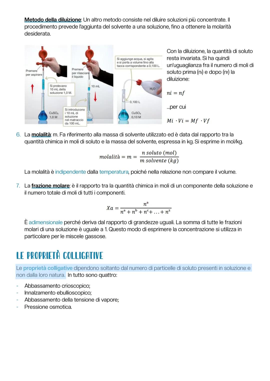 Le proprieta delle soluzioni
PERCHÉ LE SOSTANZE SI SCIOLGONO?
Le soluzioni sono miscugli omogenei e possono essere solide, liquide o gassose