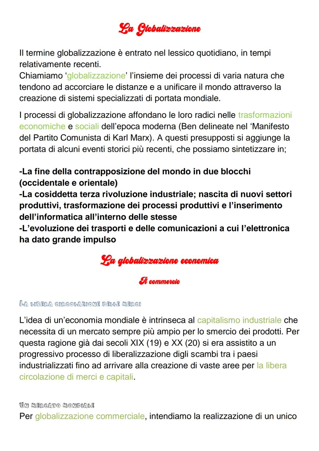 # La Globalizzazione
Il termine globalizzazione è entrato nel lessico quotidiano, in tempi
relativamente recenti.
Chiamiamo 'globalizzazion