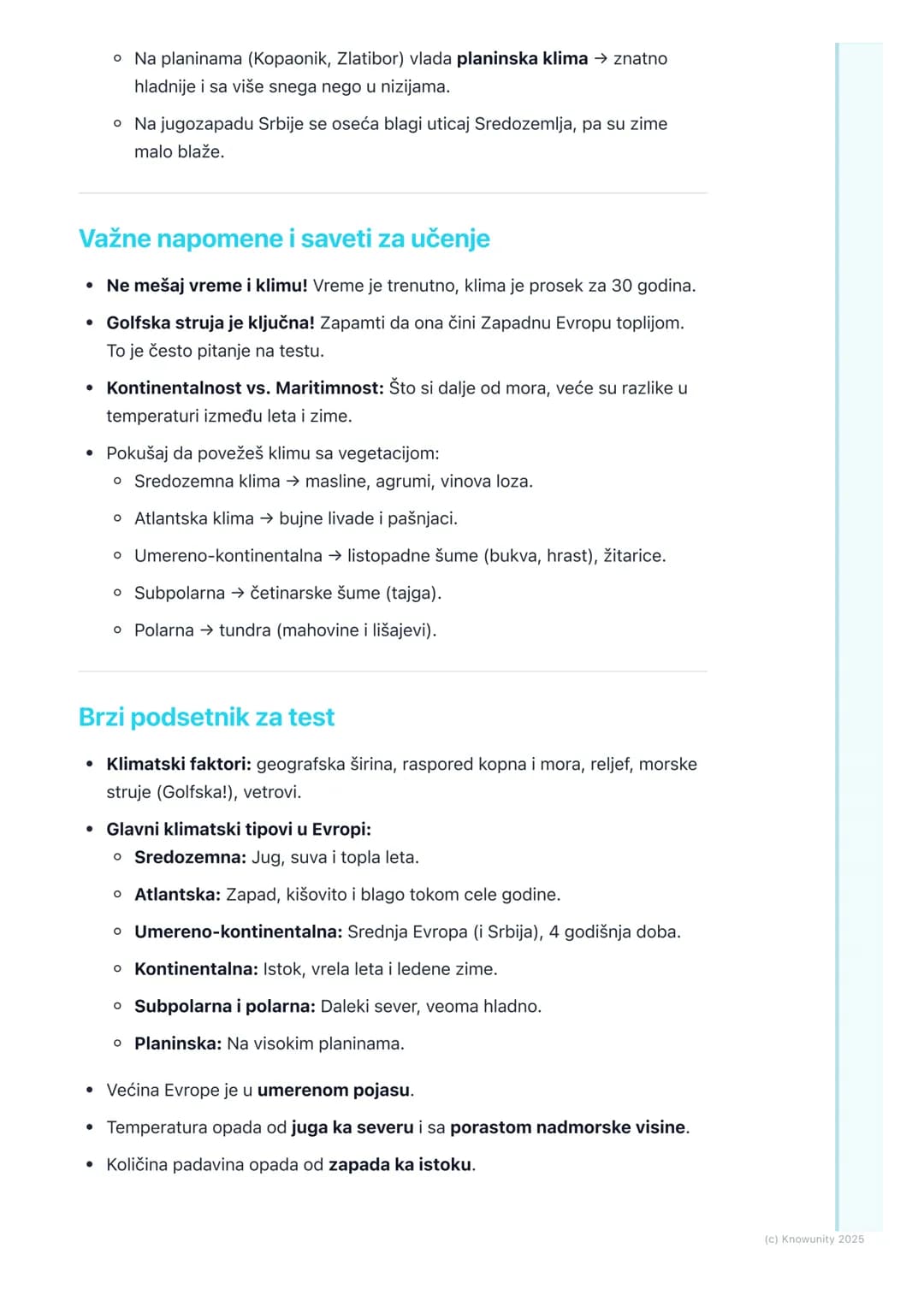 # Klima Evrope
## Uvod u klimu Evrope
Klima predstavlja prosečno stanje vremena na nekom području u dužem
vremenskom periodu (obično 30 go