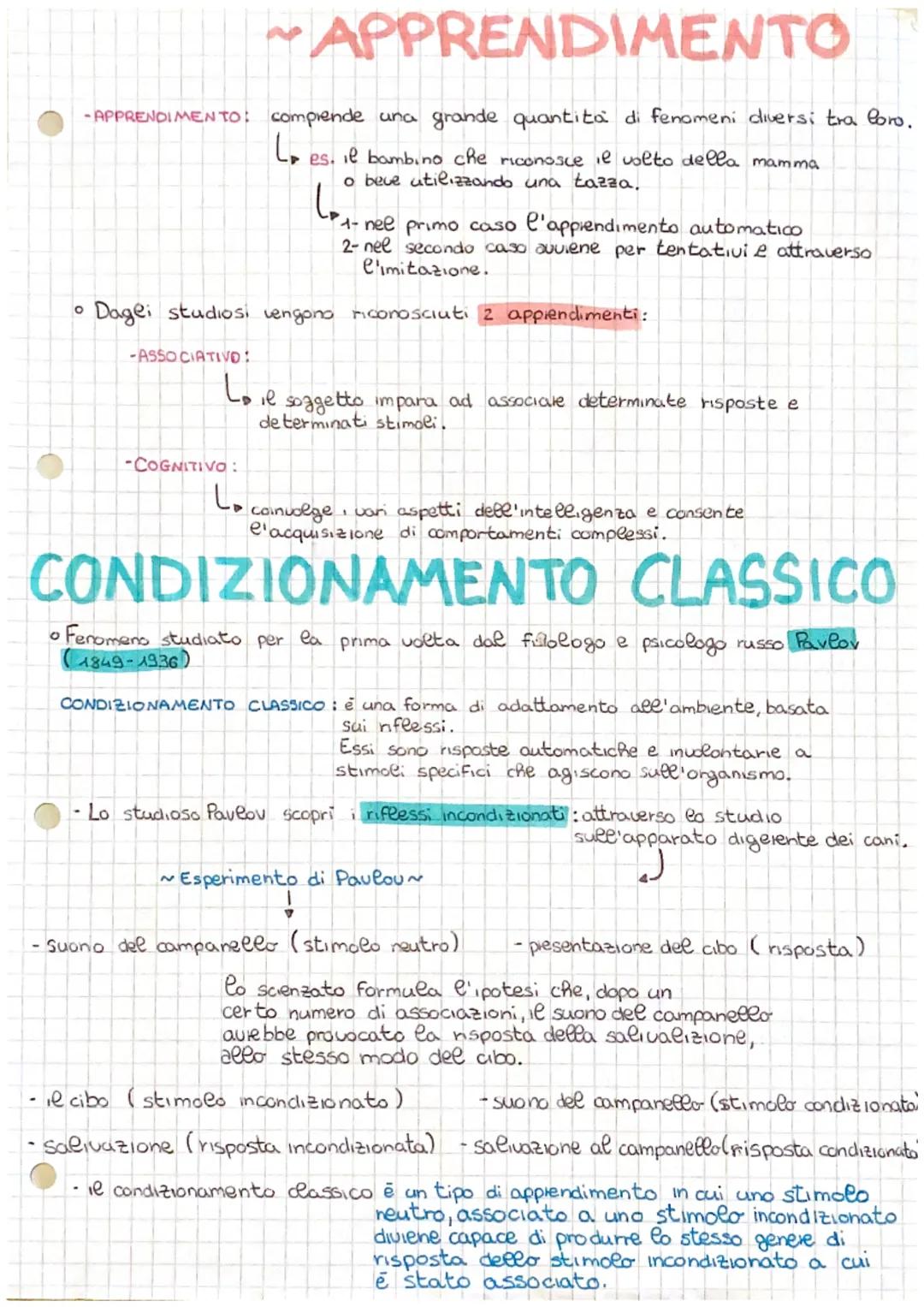 APPRENDIMENTO
-APPRENDIMENTO: comprende una grande quantità di fenomeni diversi tra loro.
L₂
es. il bambino che riconosce il volto della mam