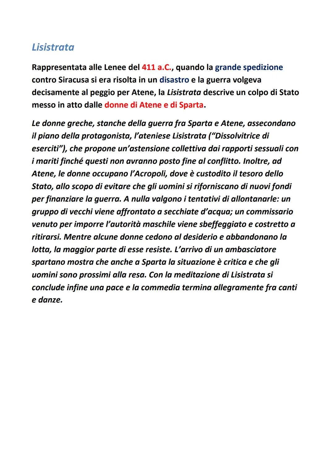 Aristofane
Nacque ad Atene attorno al 450 a.C. (periodo della pentecontedia) e
iniziò fin da giovane la carriera di autore comico: la sua pr