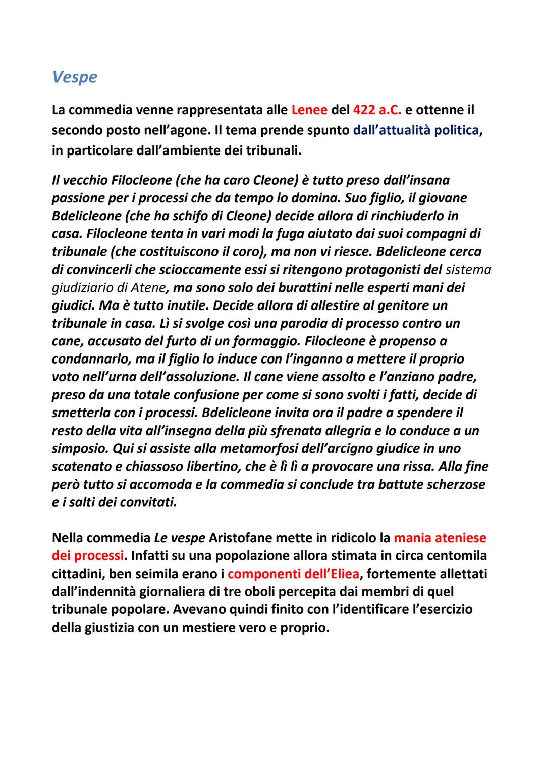 Aristofane
Nacque ad Atene attorno al 450 a.C. (periodo della pentecontedia) e
iniziò fin da giovane la carriera di autore comico: la sua pr