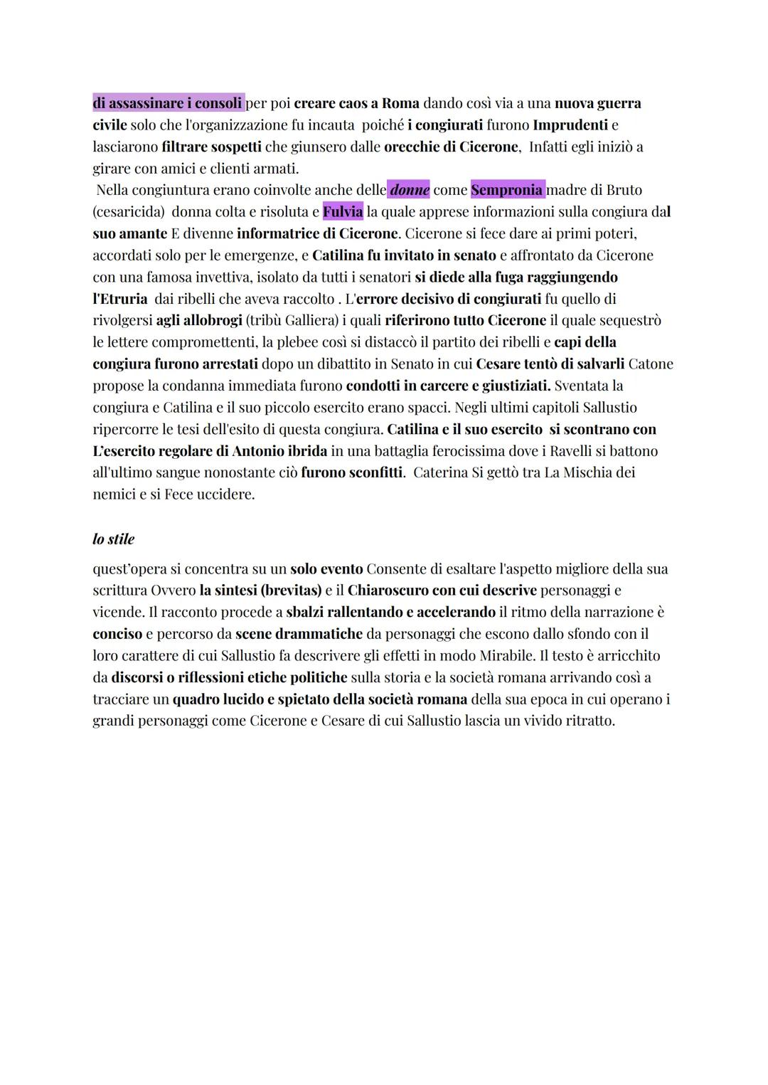 SALLUSTIO
vita
Gaio Sallustio Crispo nasce nel 86 a. C. ad Amerino una piccola città della Sabina da una
famiglia agiata. Come molti giovani