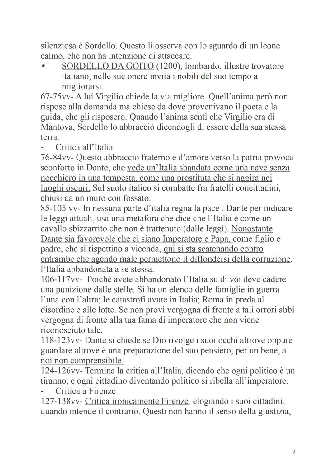 Divina Commedia, Dante Alighieri
Purgatorio, Canto 6
Usa molta ironia per sottolineare la DECADENZA ITALICA. Non
solo Dante, ma anche Virgil