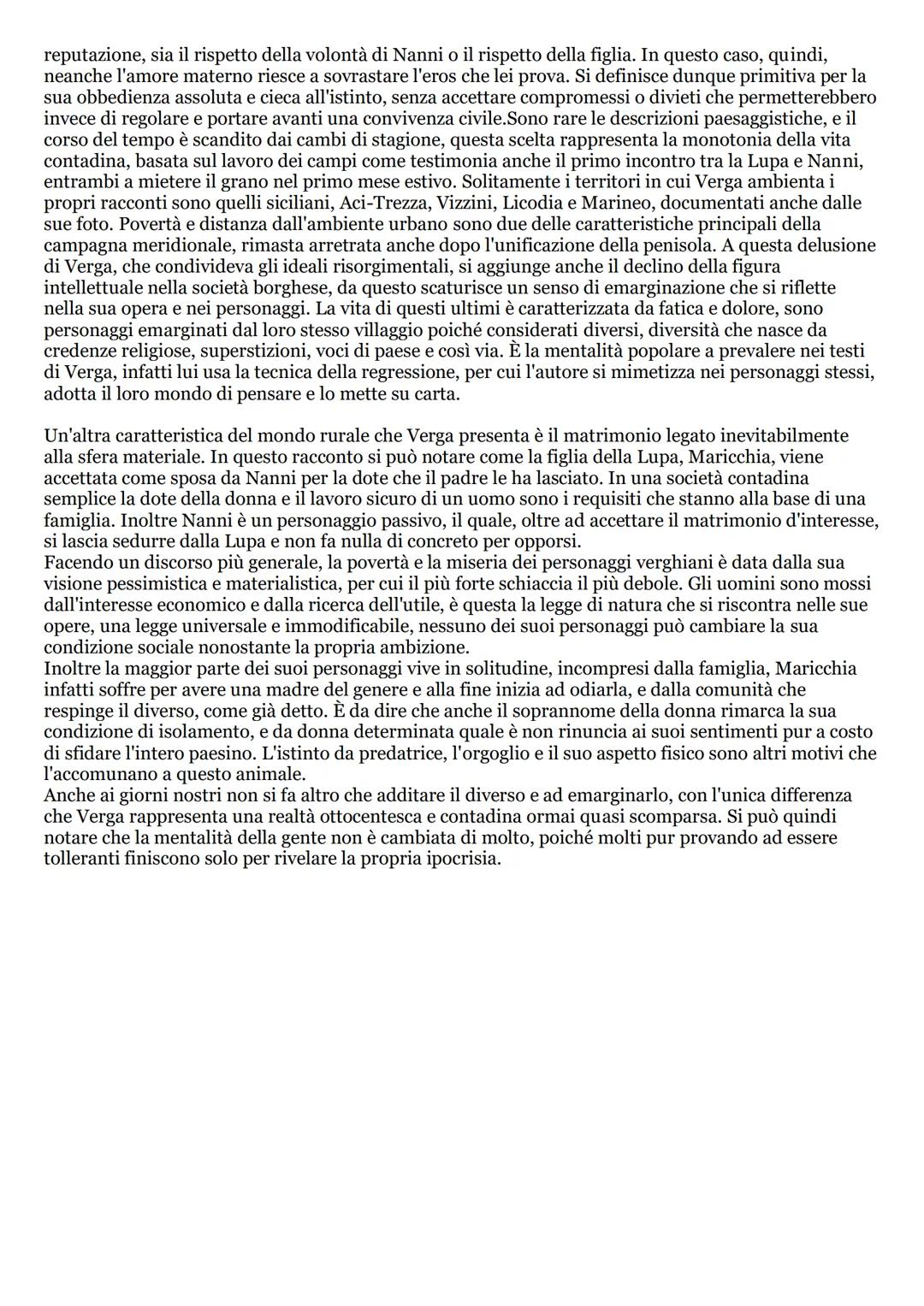 La lupa di Giovanni Verga è una famosa novella inserita nella raccolta Vita dei campi e pubblicata nel
1880. La sua caratteristica più impor