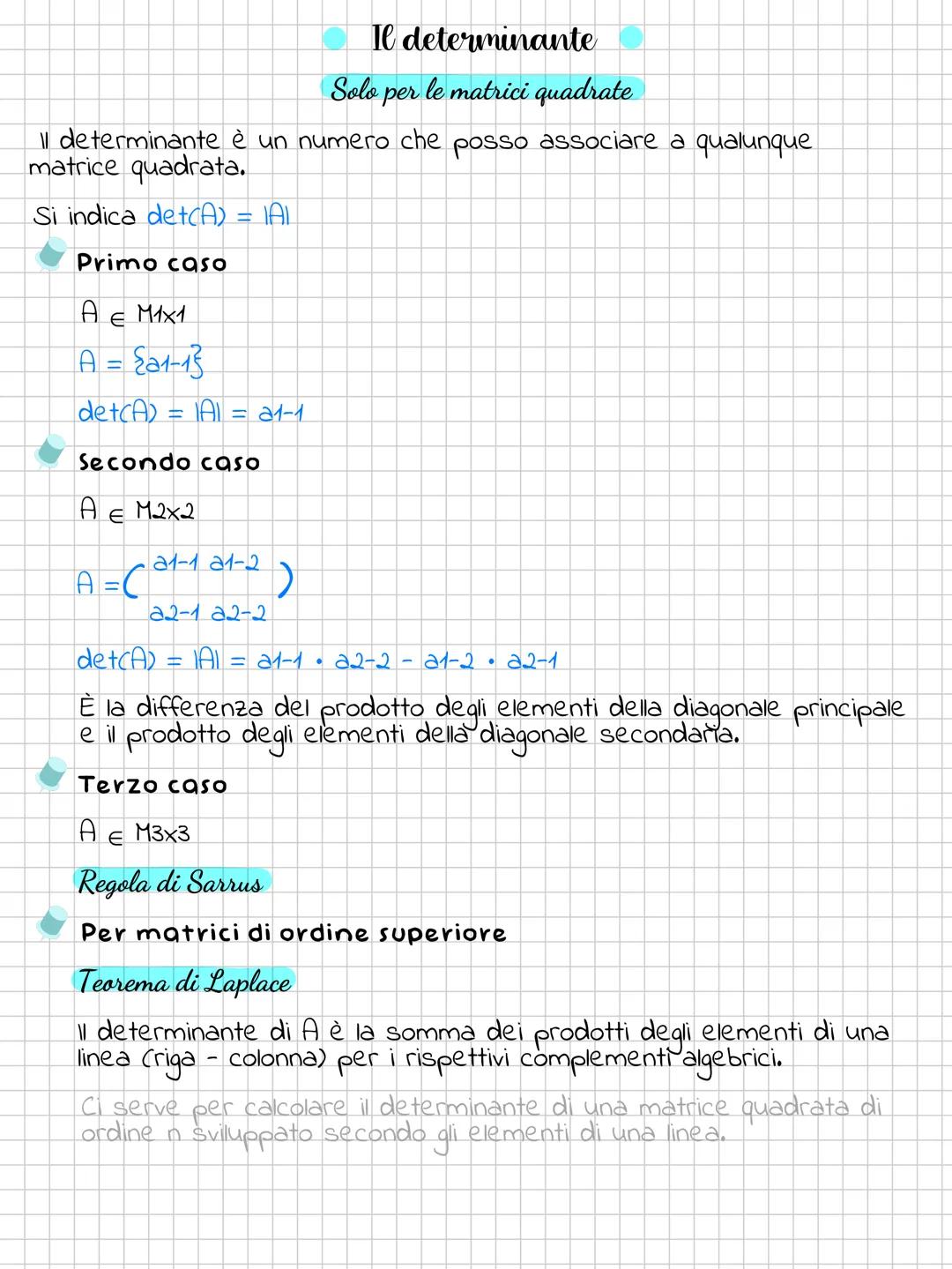 le matrici
Si definisce matrice n x m una tabella di m n numeri ordinati disposti in
n righe e m colonne.
Ciascun elemento avrà una posizion