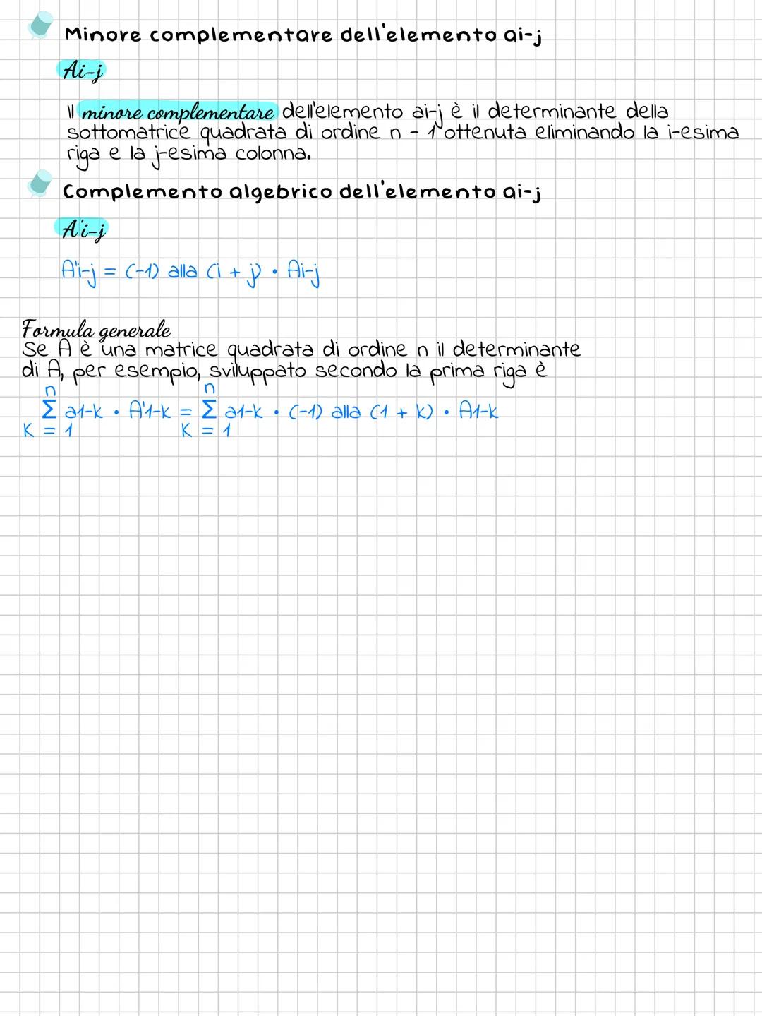 le matrici
Si definisce matrice n x m una tabella di m n numeri ordinati disposti in
n righe e m colonne.
Ciascun elemento avrà una posizion