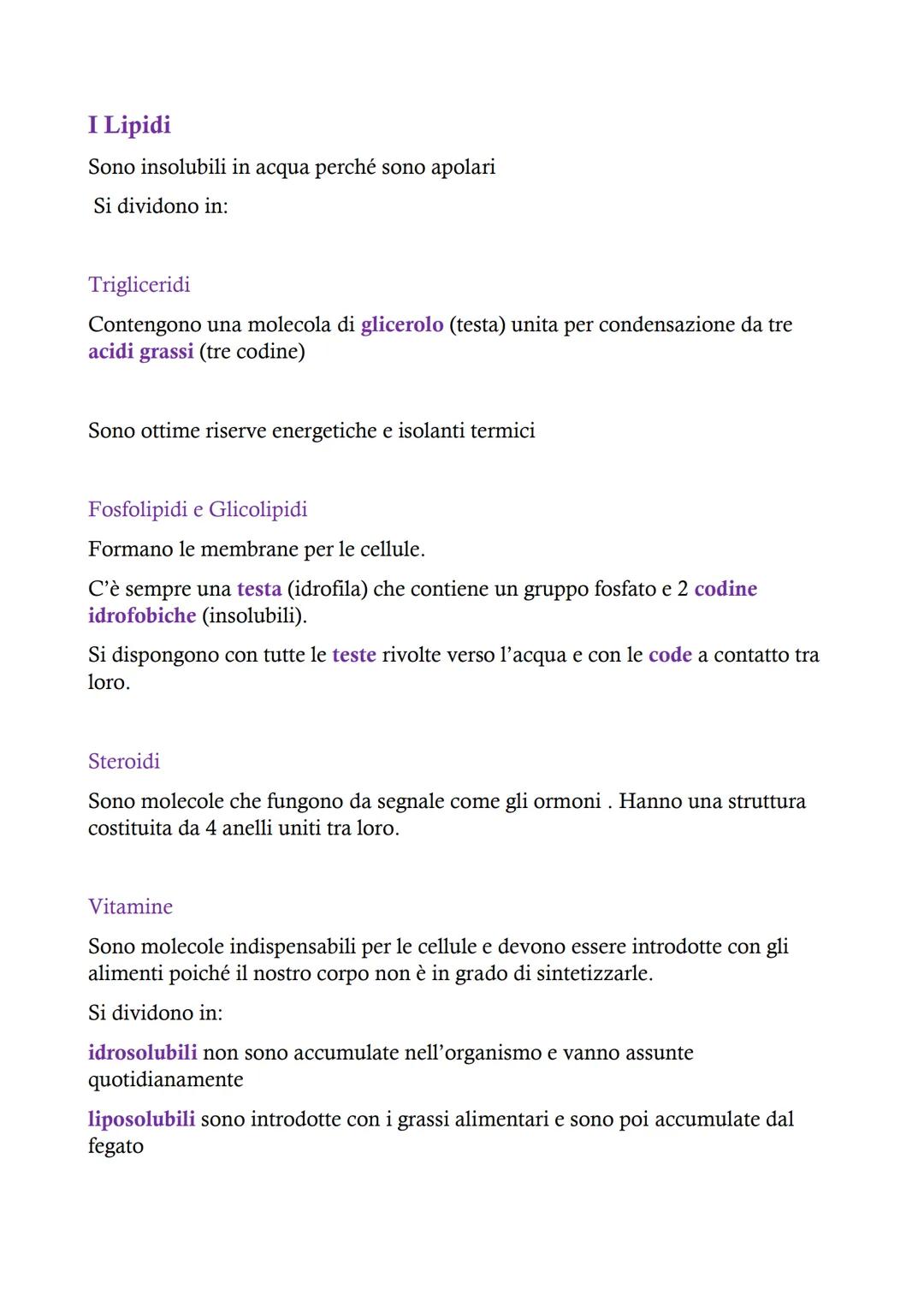 # Le Biomolecole
Una biomolecola è un composto chimico che riveste un ruolo importante negli
esseri viventi. Sono composte essenzialmente d