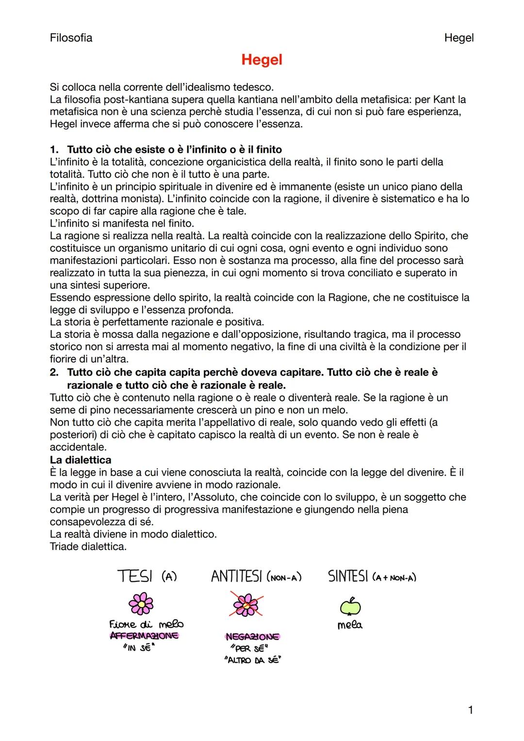 Filosofia
Hegel
Hegel
Si colloca nella corrente dell'idealismo tedesco.
La filosofia post-kantiana supera quella kantiana nell'ambito della