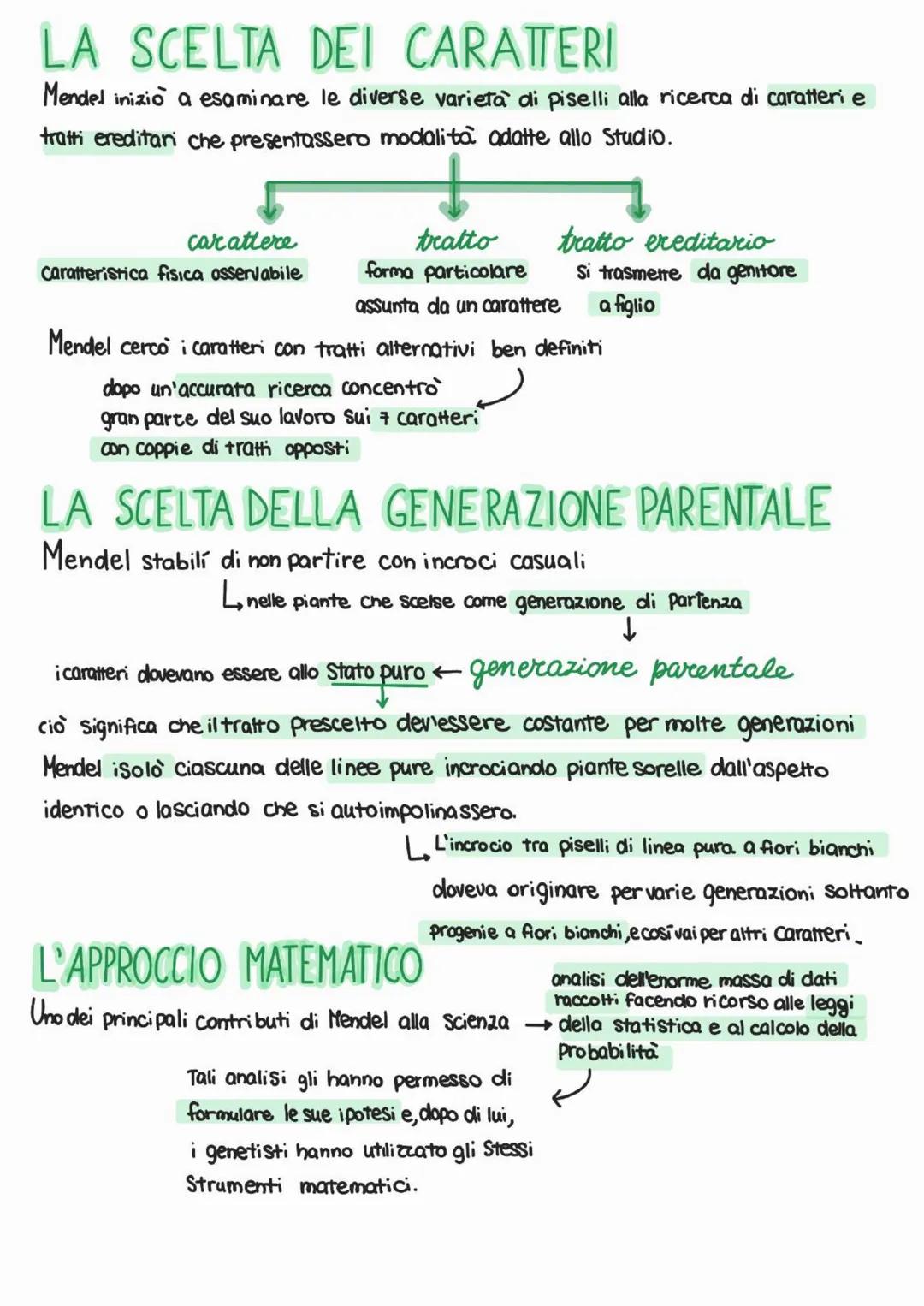 genetica
Mendel
Studio delle leggi e
dei meccanismi che
Permettono la trasmissione
dei caratteri da una
generazione all'altra e
nasce come s