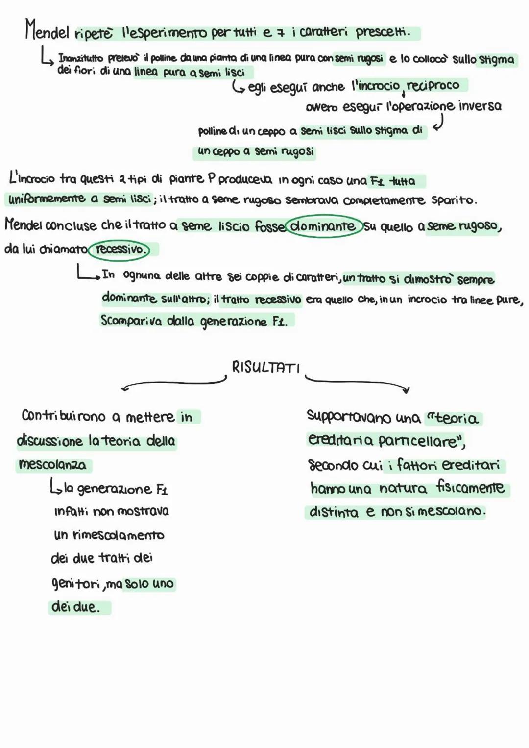 genetica
Mendel
Studio delle leggi e
dei meccanismi che
Permettono la trasmissione
dei caratteri da una
generazione all'altra e
nasce come s