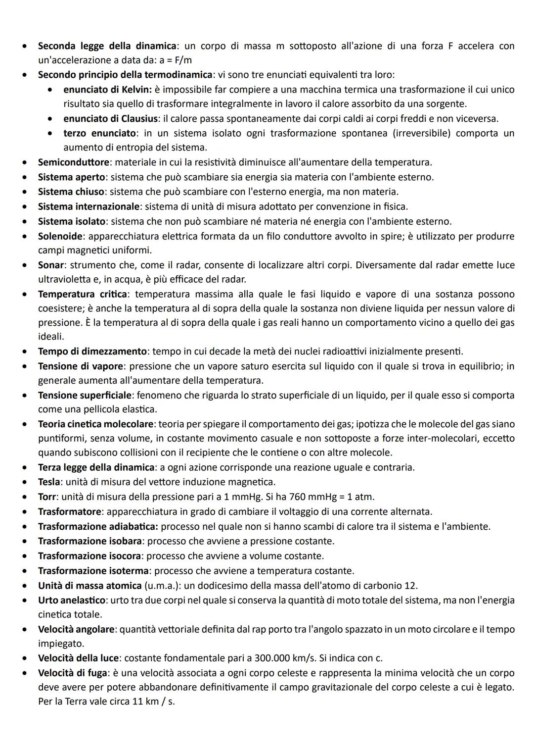 ●
Accelerazione media: quantità vettoriale che esprime il tasso temporale di cambiamento del vettore velocità.
Accelerazione centripeta: acc