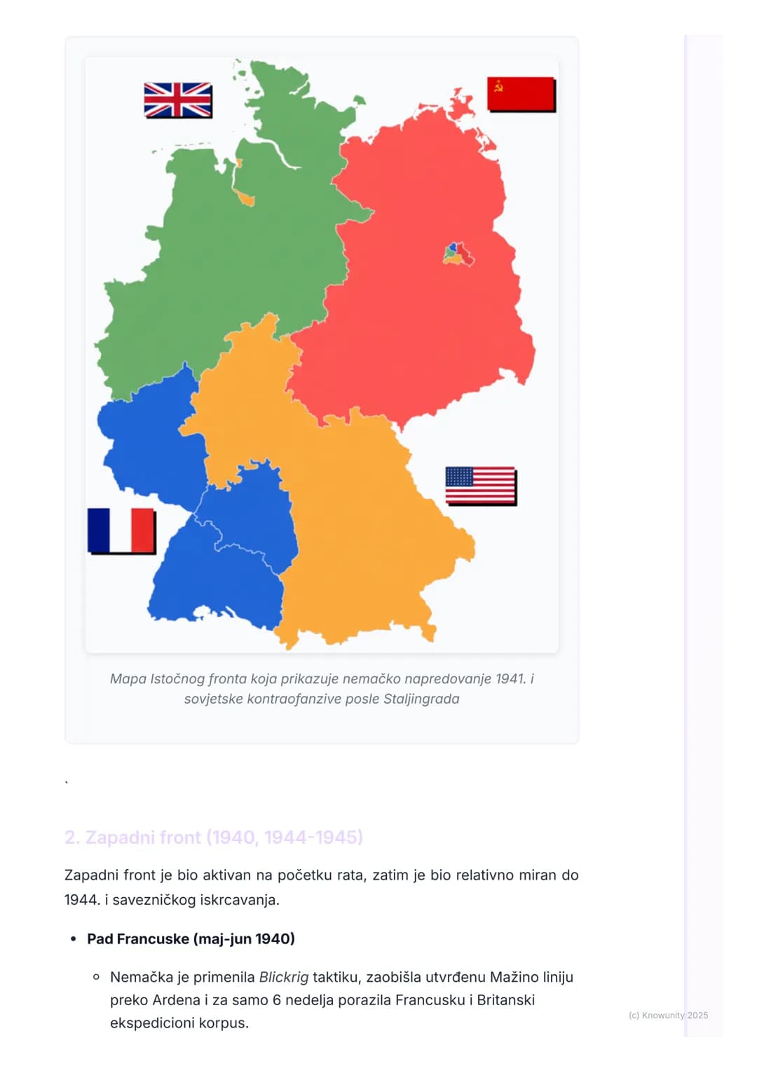 # Glavni frontovi i ključne bitke
Uvodni pregled frontova
Drugi svetski rat je bio globalni sukob, što znači da su se borbe vodile na
više