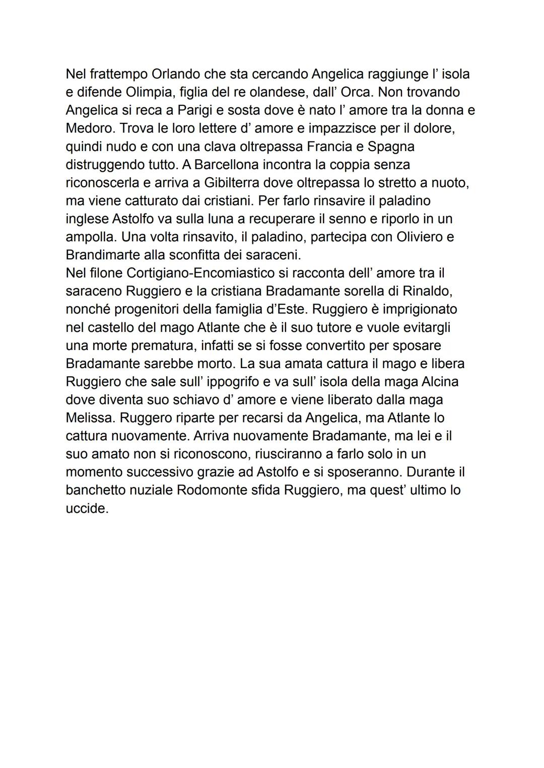 LUDOVICO ARIOSTO
Nasce nel 1474 a Reggio Emilia e muore nel 1533 a Ferrara. A 10
anni si trasferisce a Ferrara. Studia prima legge e poi let