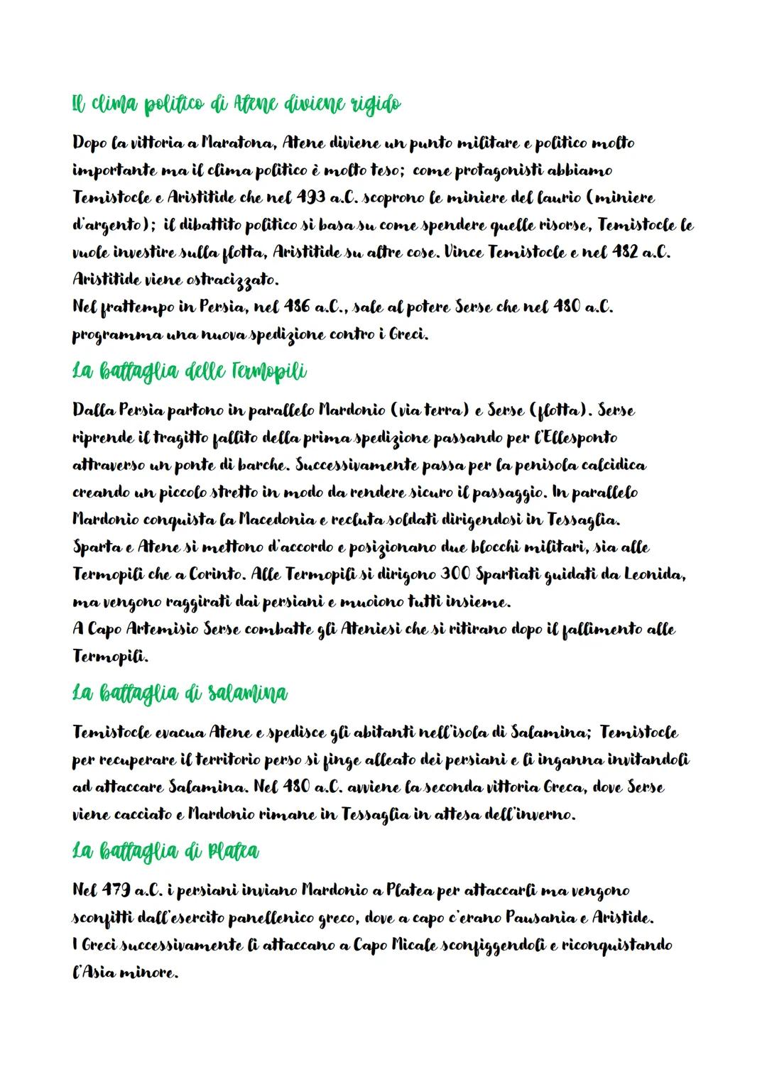 # Le guerre persiane
## La rivoluzione Ionica
Nel 558 a.C. i persiani (sotto Dario) conquistarono le città dell' Asia minore, che
prima ap