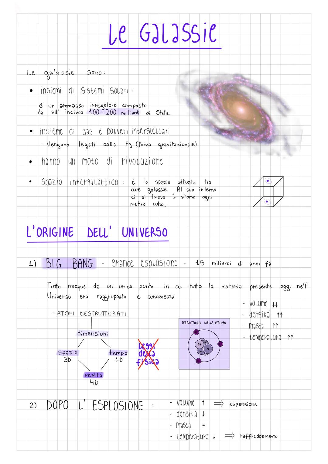 ASTRONOMIA - Le Galassie e l’Universo