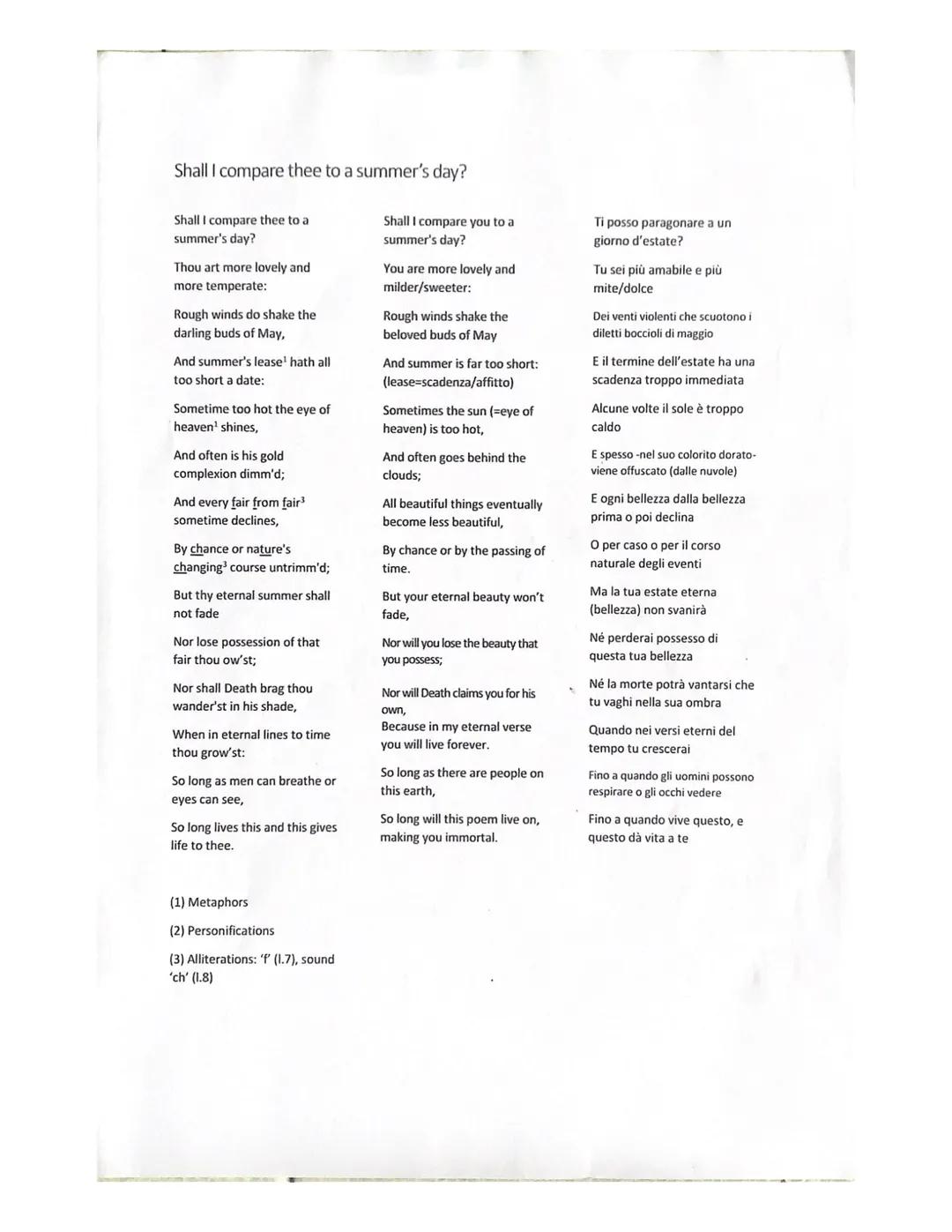 Shall I compare thee to a summer's day?
Sonnet 18 (Shall I Compare thee to a Summer's Day) is included in the sonnet sequence entitled
Shake