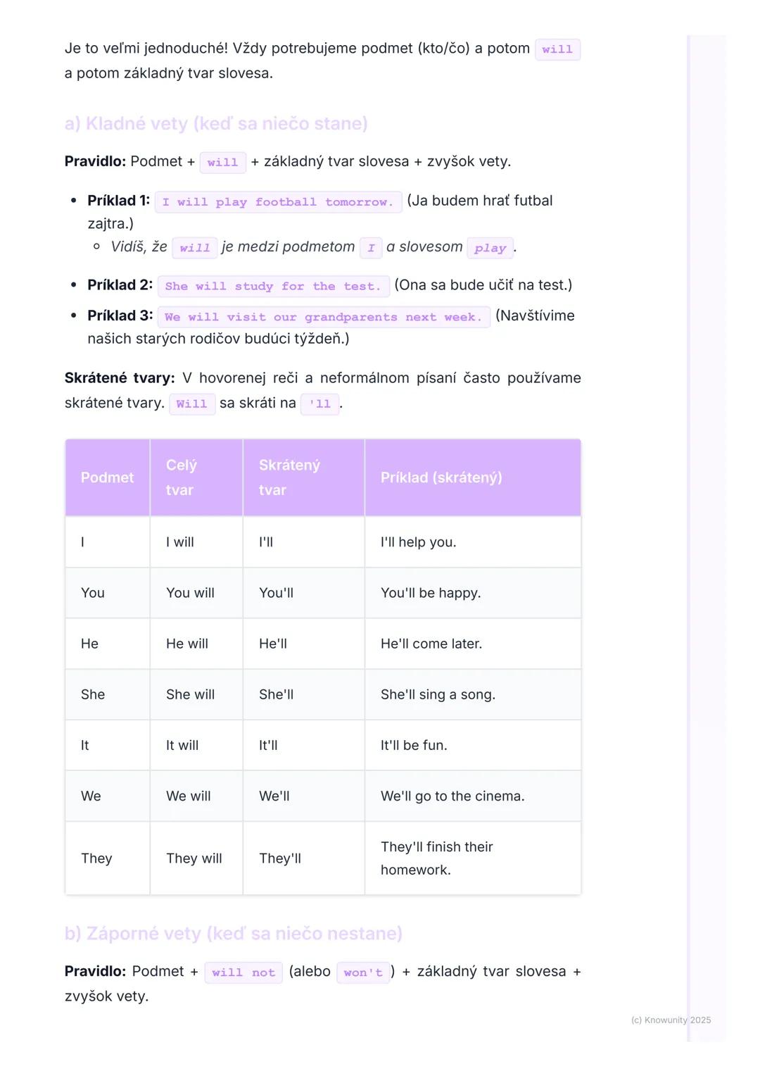 # Budúci čas (Future Simple s
'will')
Prehl'ad budúceho času s 'will'
Ahojte! Dnes si zopakujeme budúci čas v angličtine, konkrétne s pomo