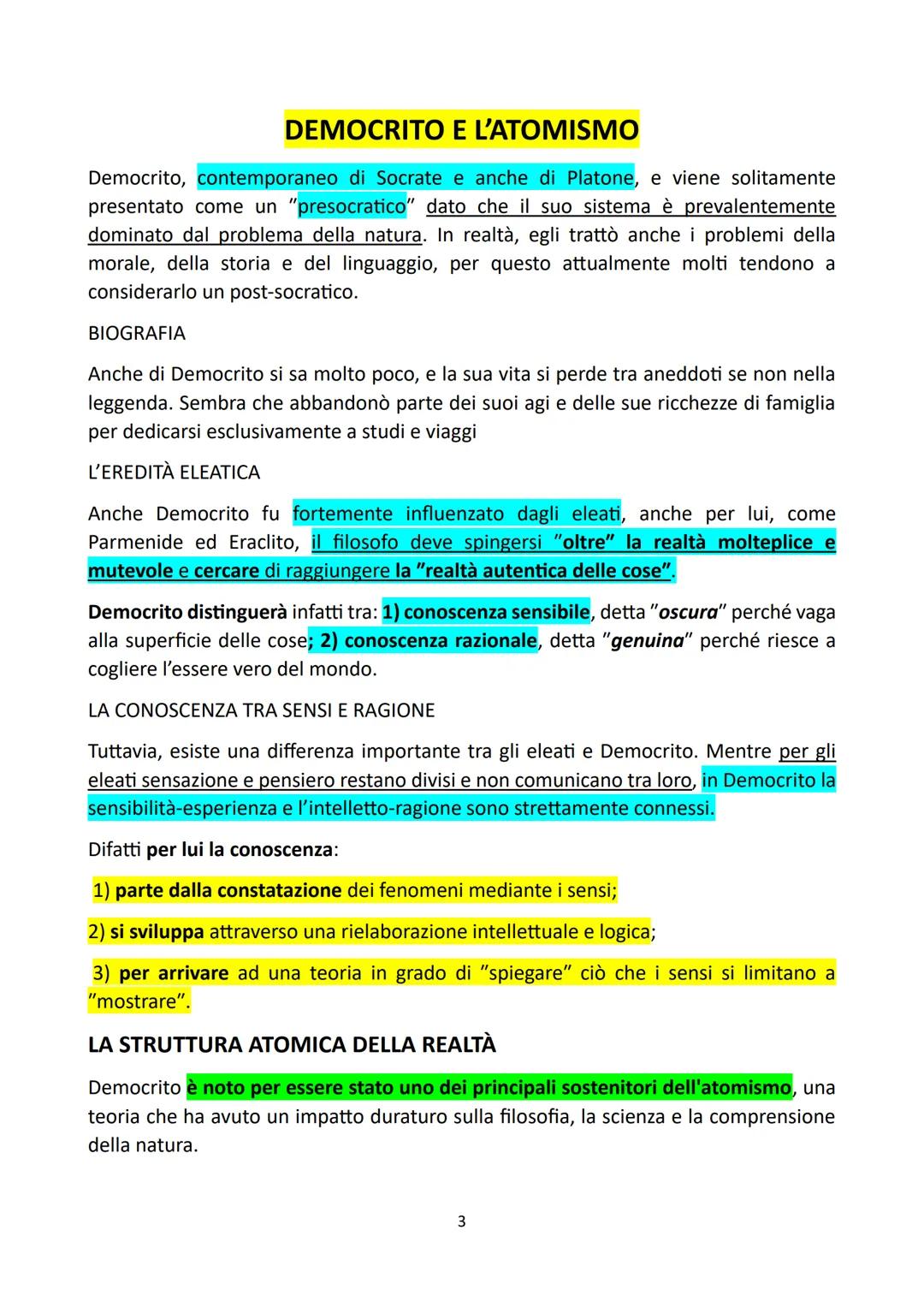I FISICI PLURALISTI
I pensatori successivi alla Scuola di Elea ritengono che diverse teorie possono essere
utili e valide in contesti divers