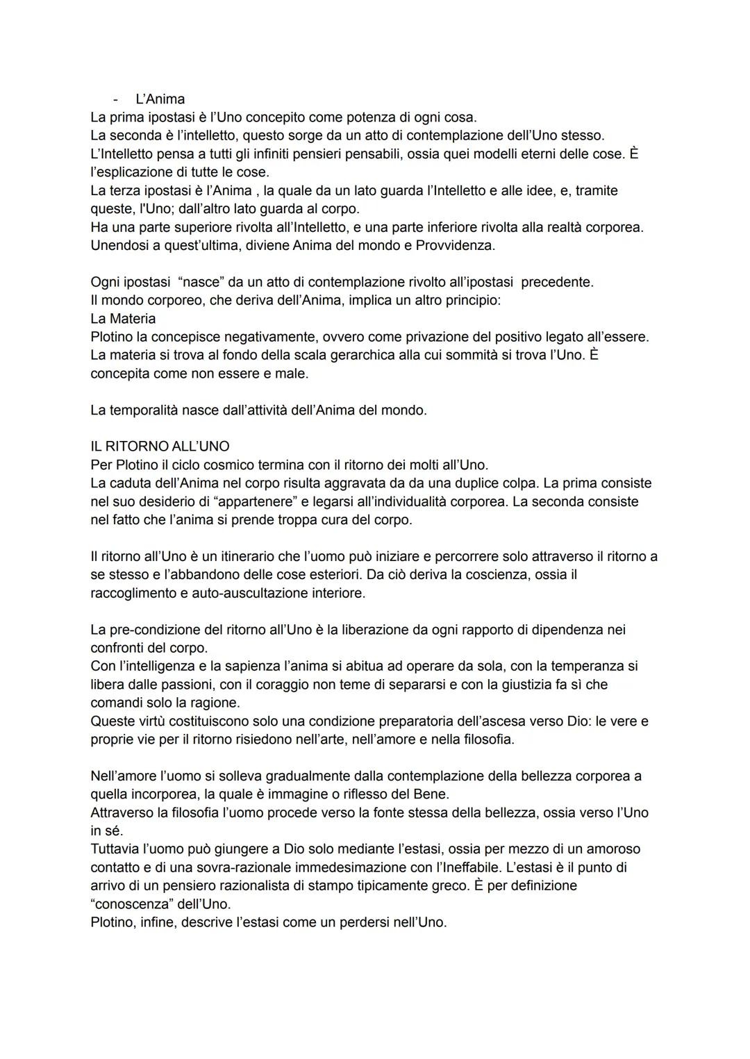 # PLOTINO
II neoplatonismo è l'ultima manifestazione del platonismo nel mondo antico. Esso è l'unione
di elementi pitagorici, aristotelici