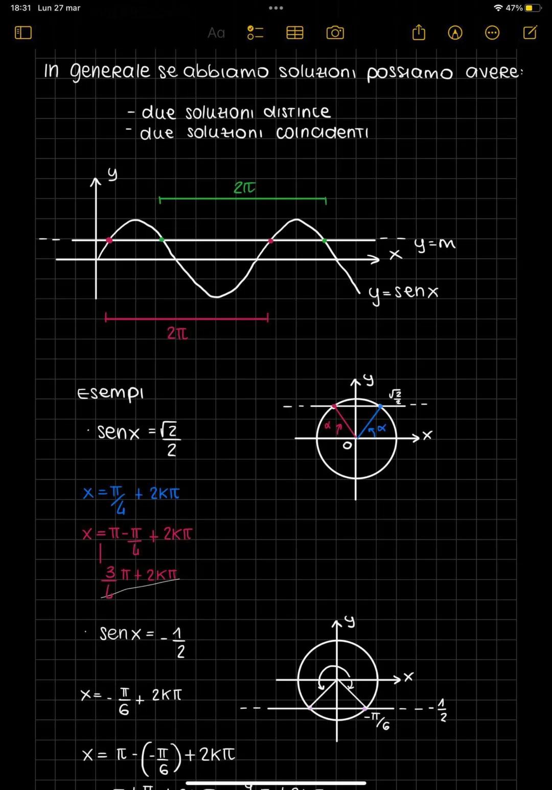 EQUAZIONI GONIOMETRICHE
quando
↳ un'equazione si dice goniometRica
l'incognita compare nell'argomento di una
qualsiasi funzione goniometrica