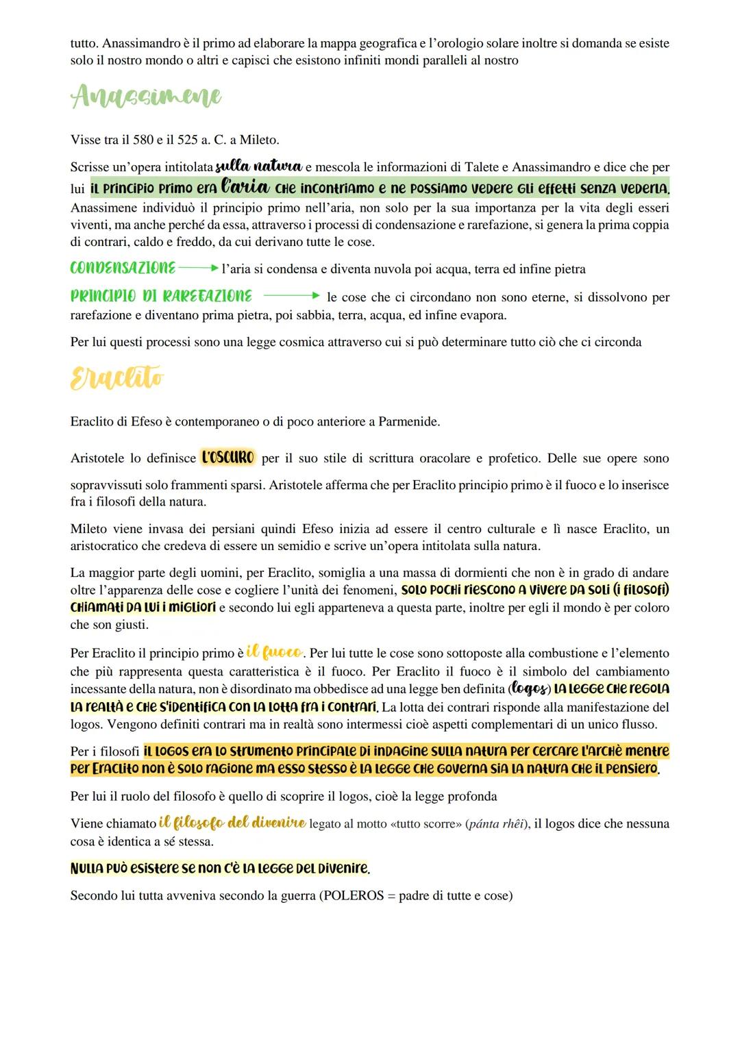 Nella Metafisica Aristotele fa risalire la nascita della filosofia ai cosiddetti Pensatori Della natura (in greco
physis), i quali ricercava