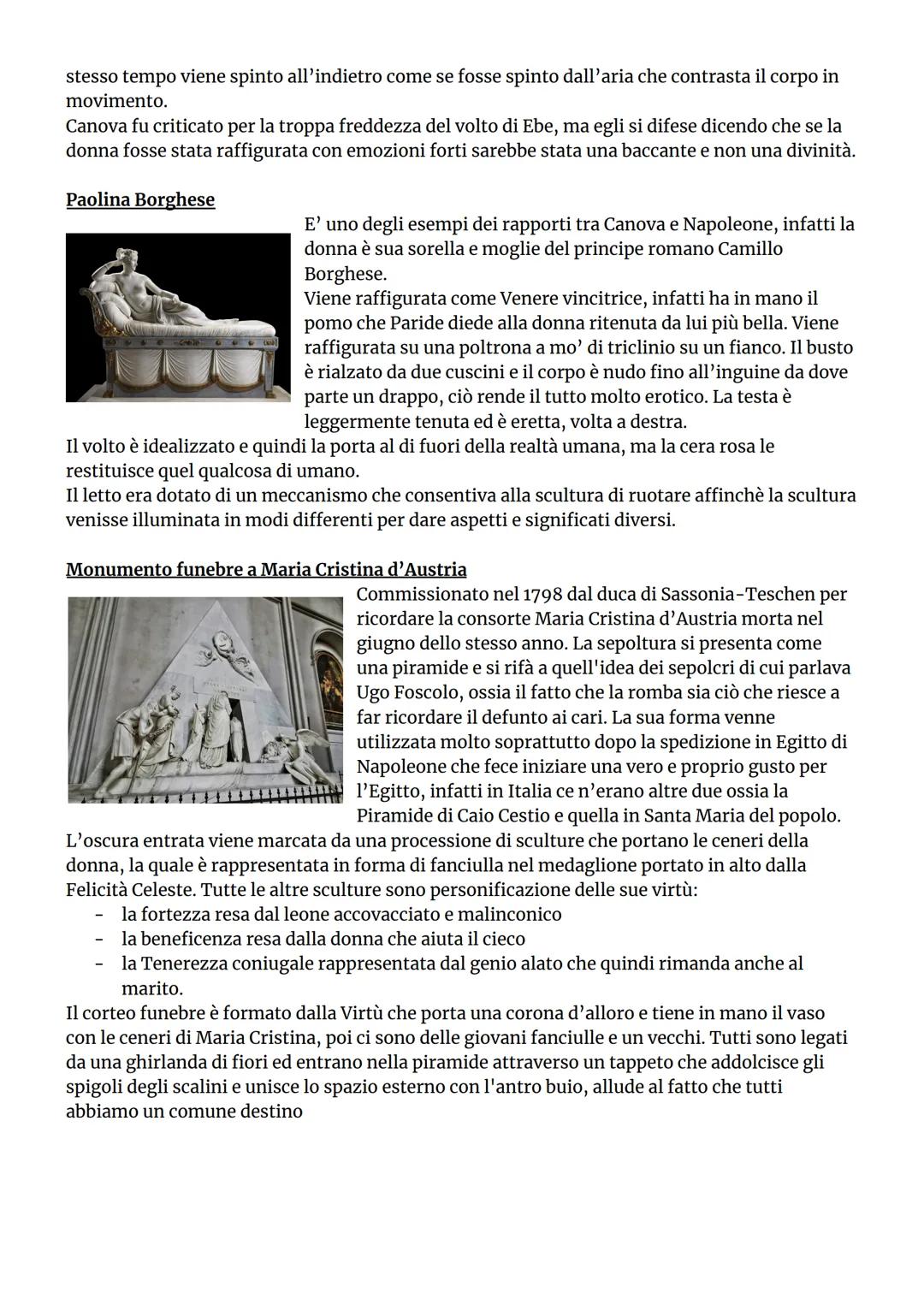 il neoclassicismo pag 19
la seconda metà del '700 e l'inizio dell'800 sono caratterizzati da un forte
gusto per l'Antico dovuto alla circola